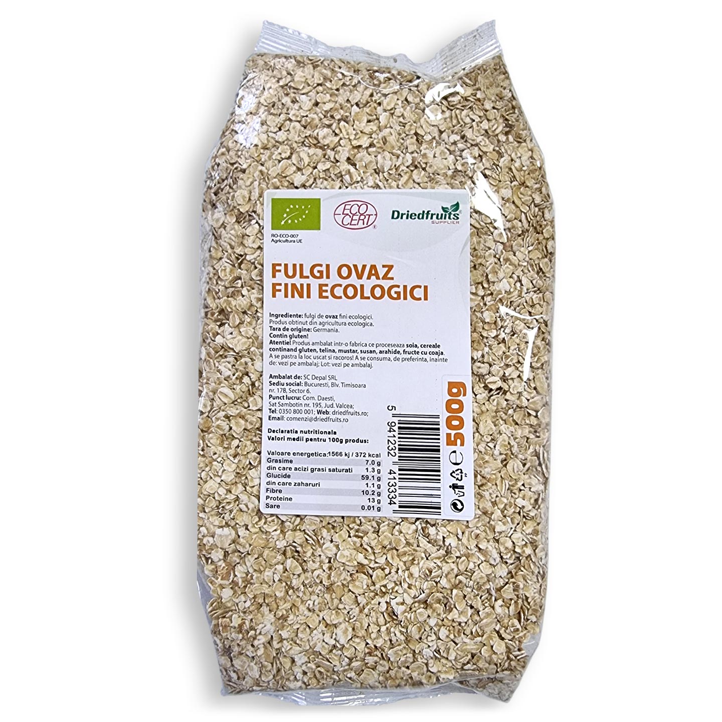Fulgi de ovăz fini Sunlit 500g