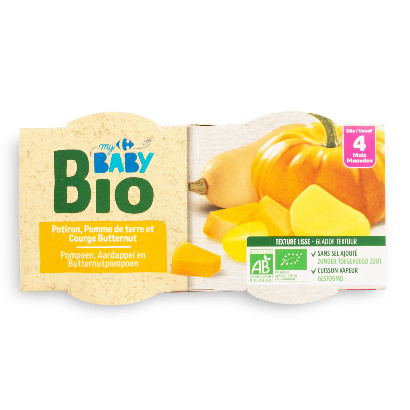 Piure de dovleac Carrefour My Baby Bio 2x120g