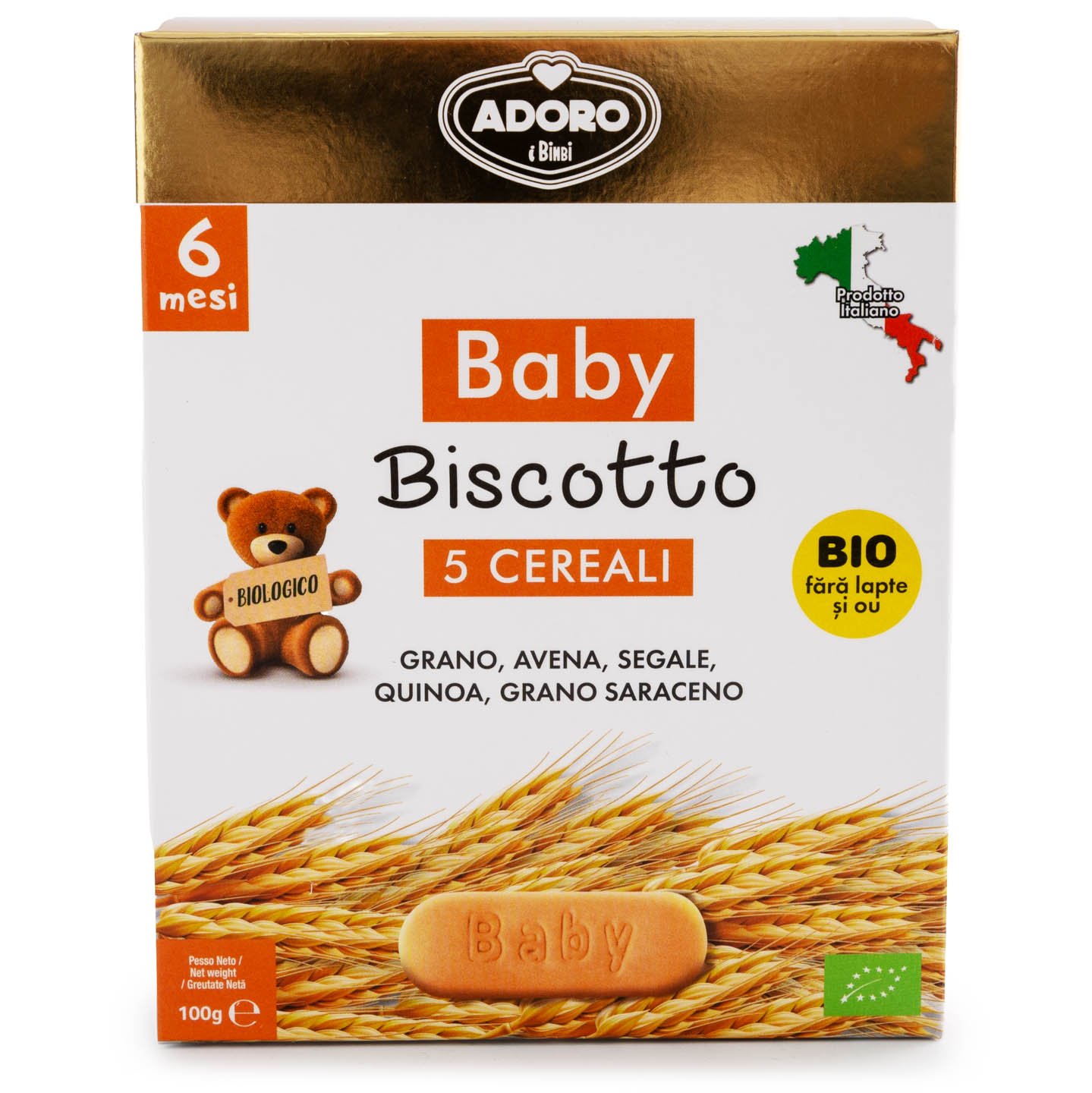 Biscuiți ecologici cu 5 cereale Adoro 100g