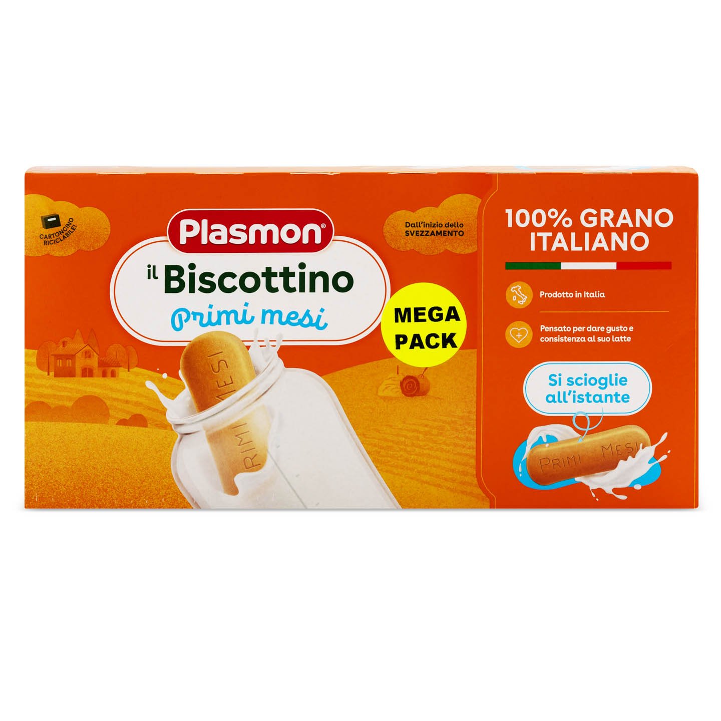Biscuiți pentru biberon de la 4 luni Plasmon 600g