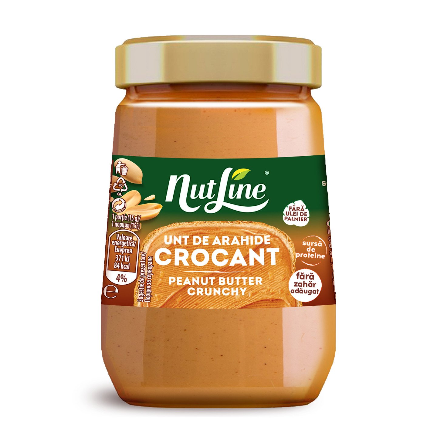Unt de arahide crocant / cremos Nutline 340g