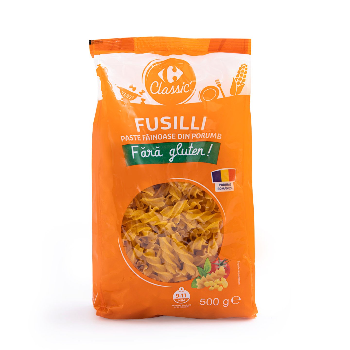 Fusilli / Penne / Spaghete, fără gluten Carrefour Classic 500g