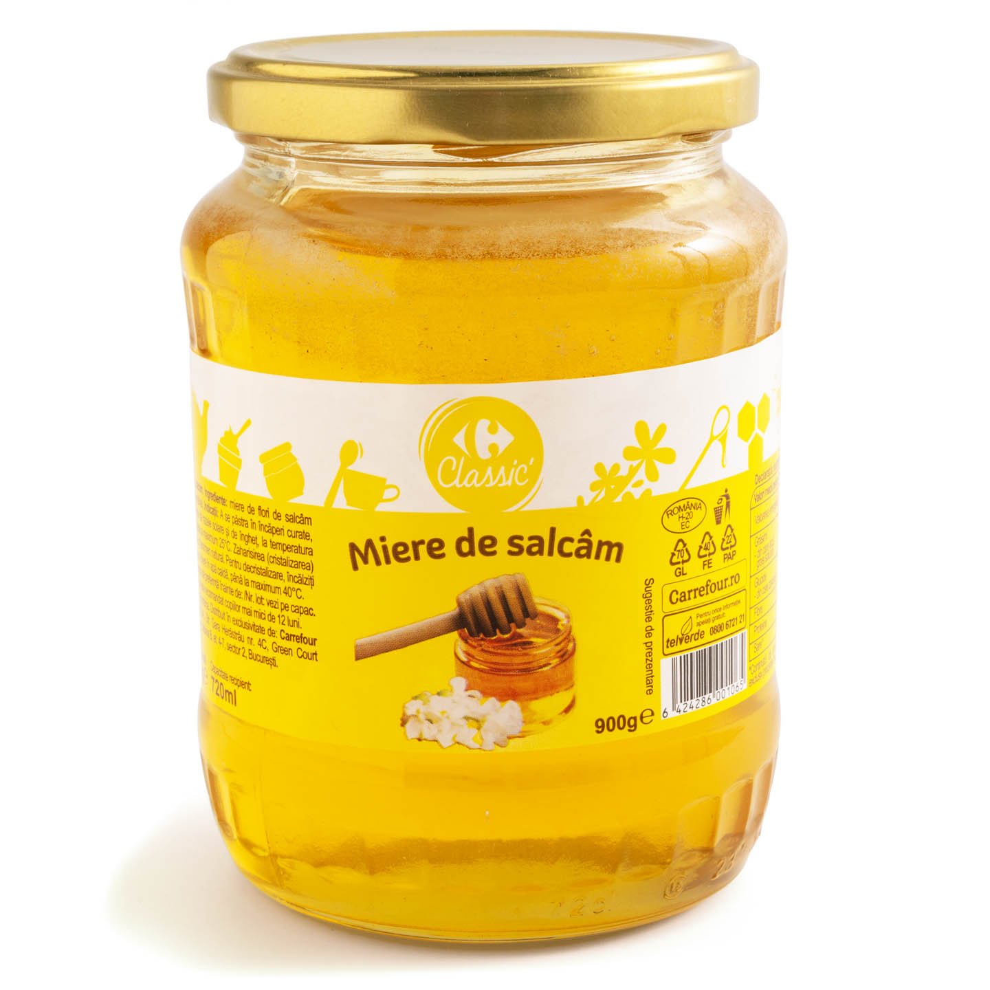 Miere de salcâm Carrefour Classic 900g
