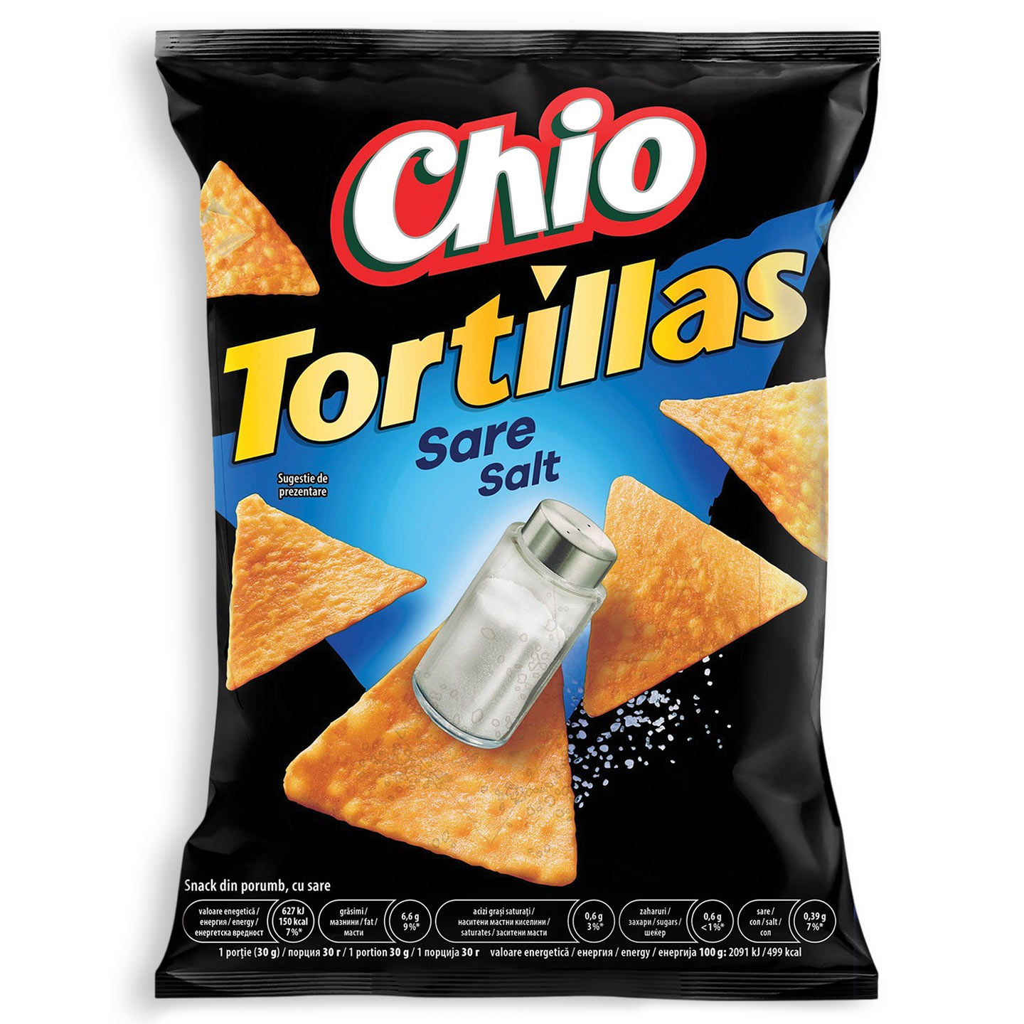 Tortillas cu sare / brânză / chilli Chio 110g