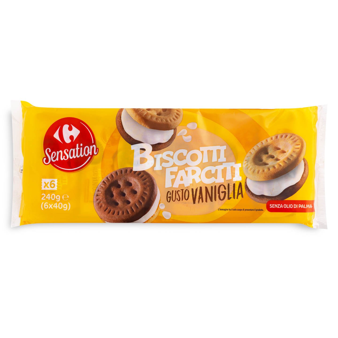 Biscuiți cu aromă de vanilie Carrefour Sensation 240g