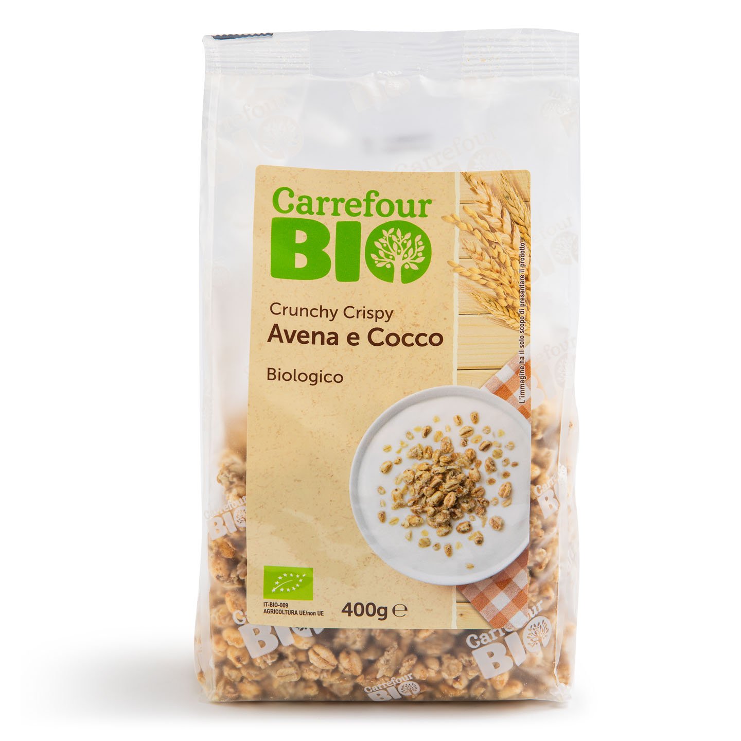 Ovăz crocant cu nucă cocos Carrefour Bio 400g