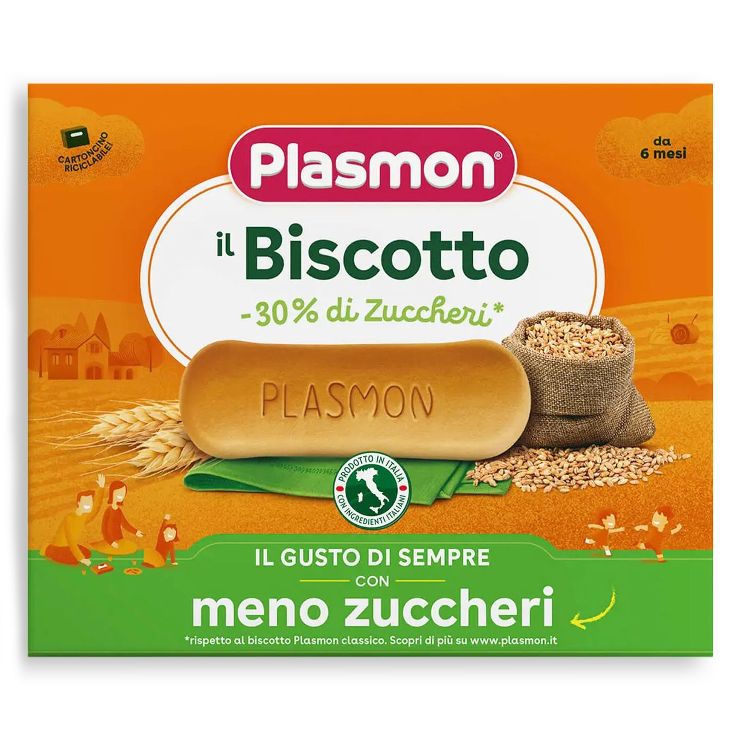 Biscuiți cu conținut redus de zahăr Plasmon 320g