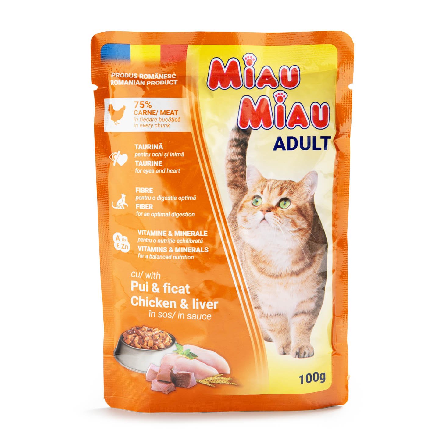 Hrană umedă pentru pisici Miau-Miau 100g, diverse sortimente