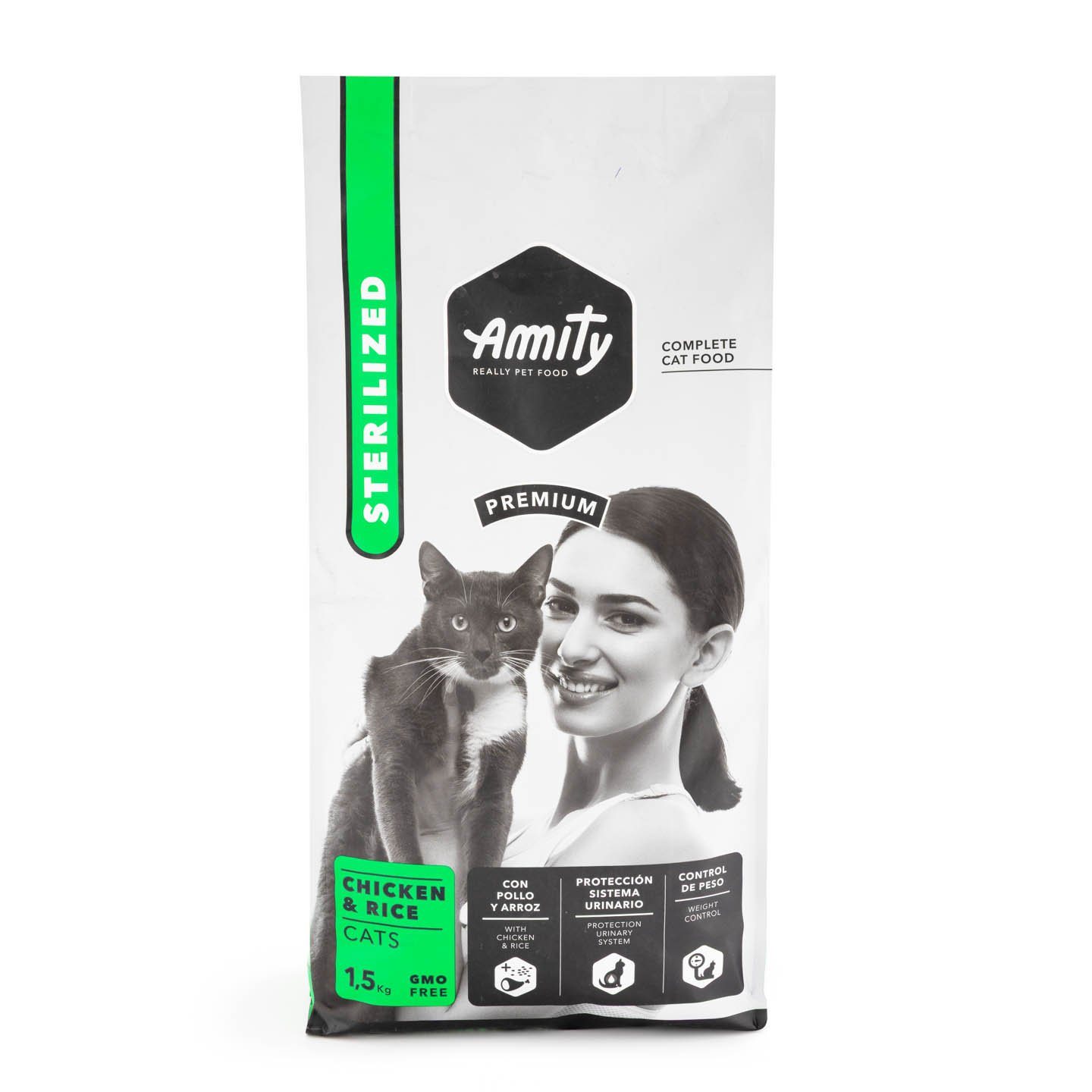 Hrană uscată pentru pisici Amity, 1.5kg