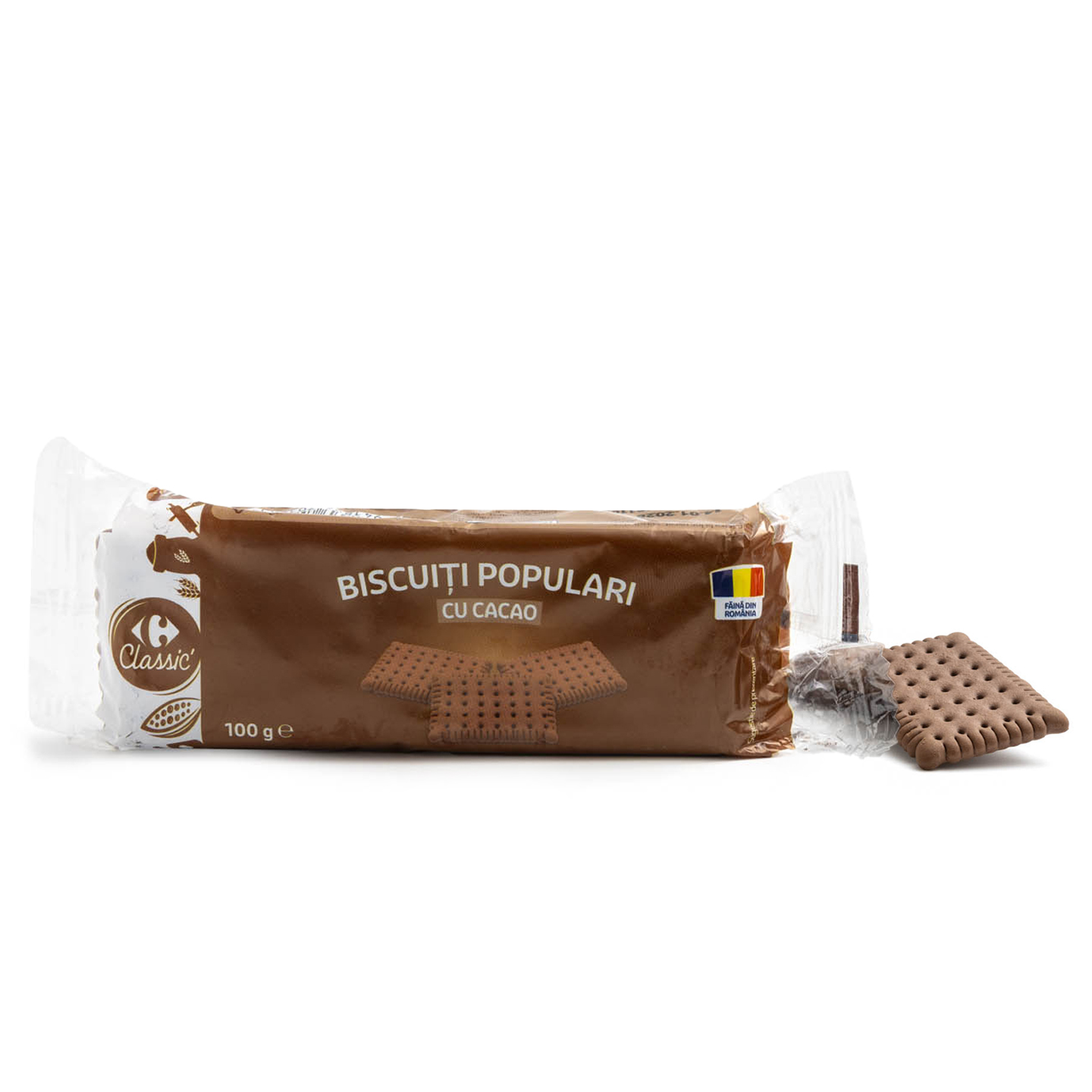 Biscuiți populari cu cacao Carrefour Classic 100g