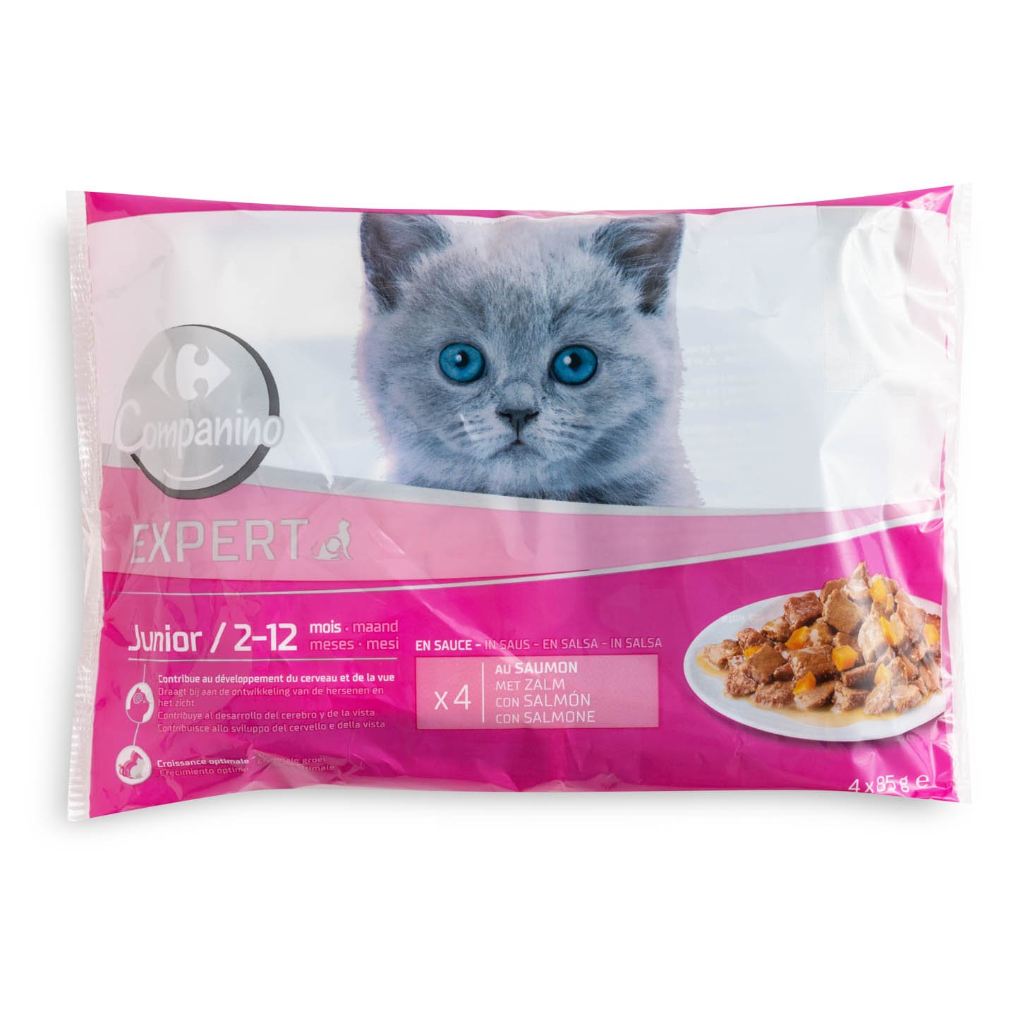 Hrana umeda pisici Junior Carrefour 4x45g