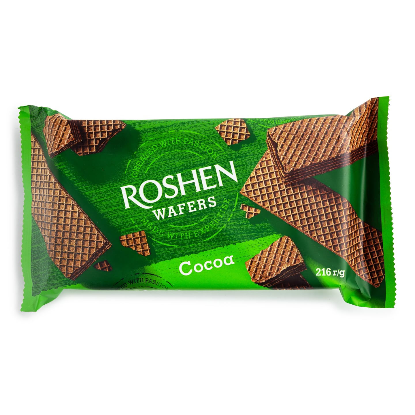 Napolitana cu cacao și cremă Roshen 216g diverse sortimente