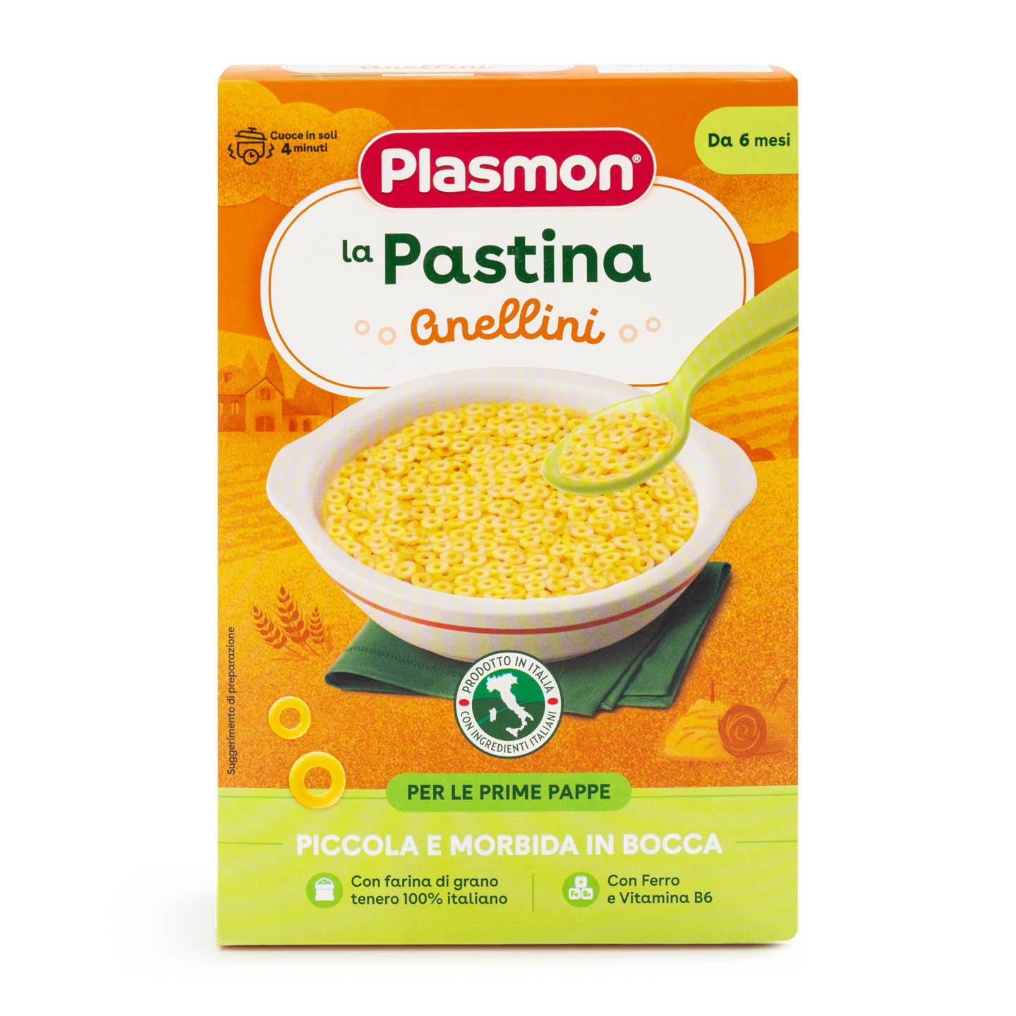 Paste pentru bebeluși Anellini Plasmon, +6 luni, 300 g