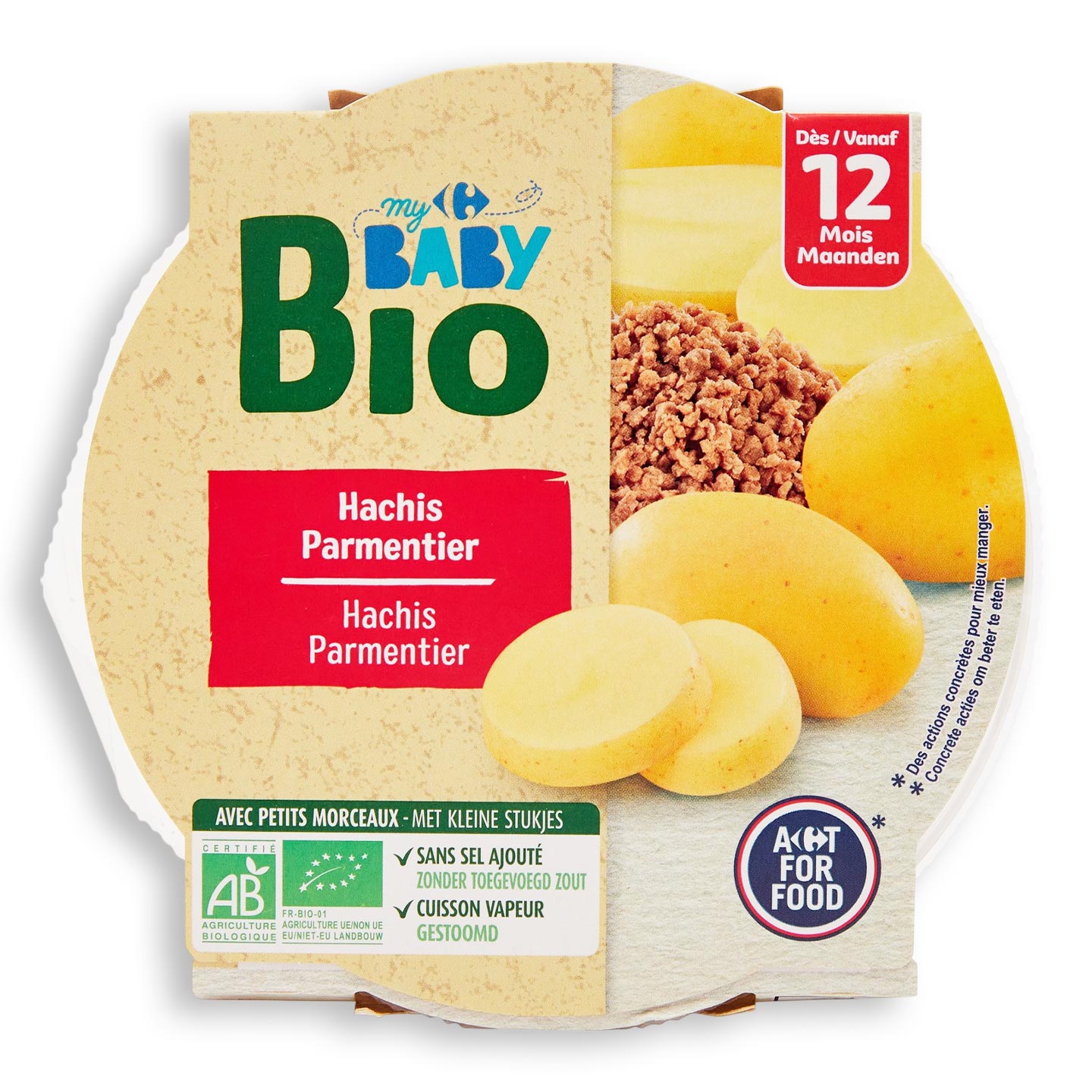 Meniu cu legume și vită Carrefour My Baby Bio 230g