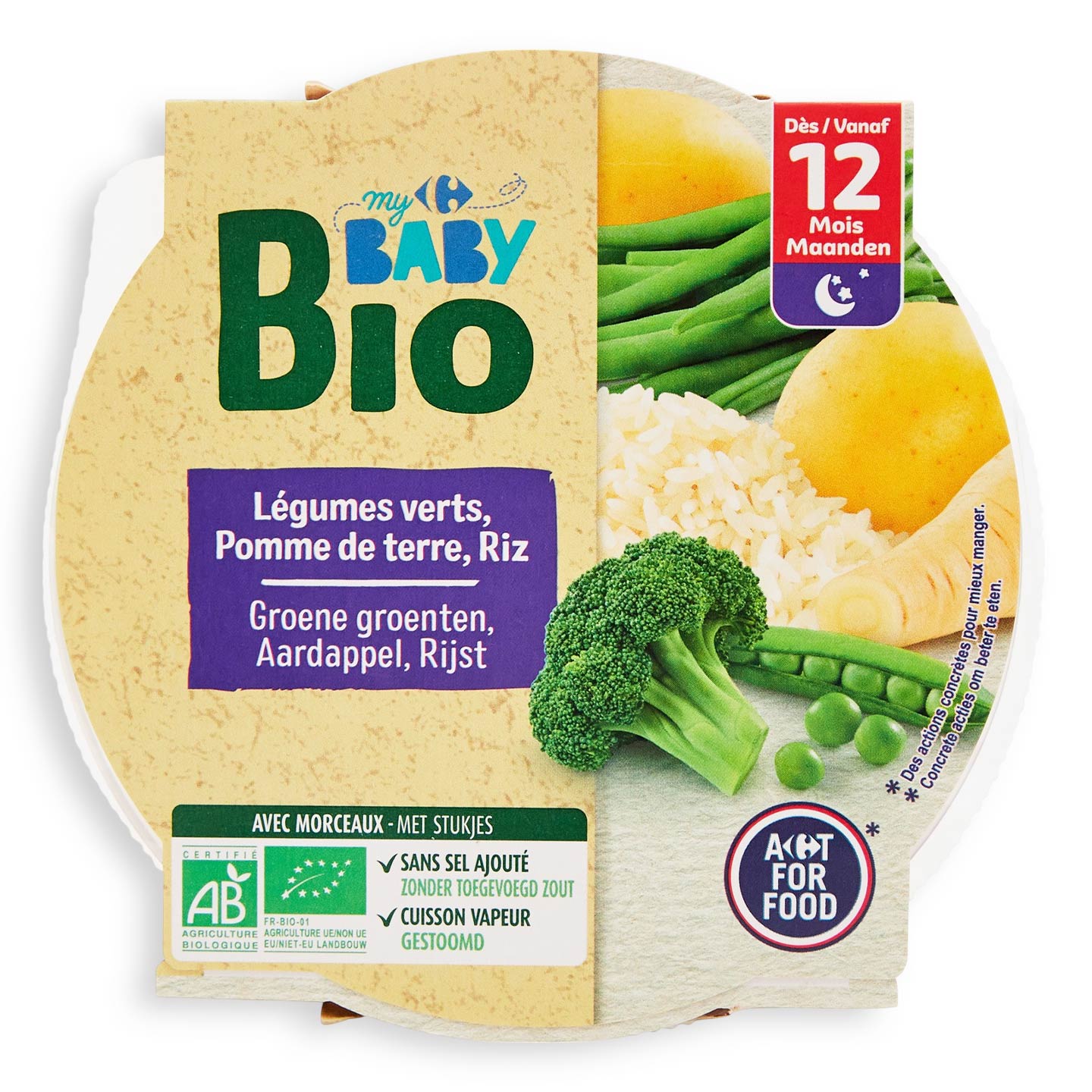 Meniu cu orez și legume Carrefour My Baby Bio 230g