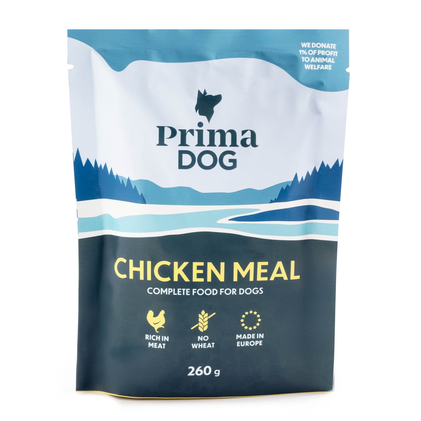 Hrană umedă cu pui / vânat pentru câini Prima Dog 260g