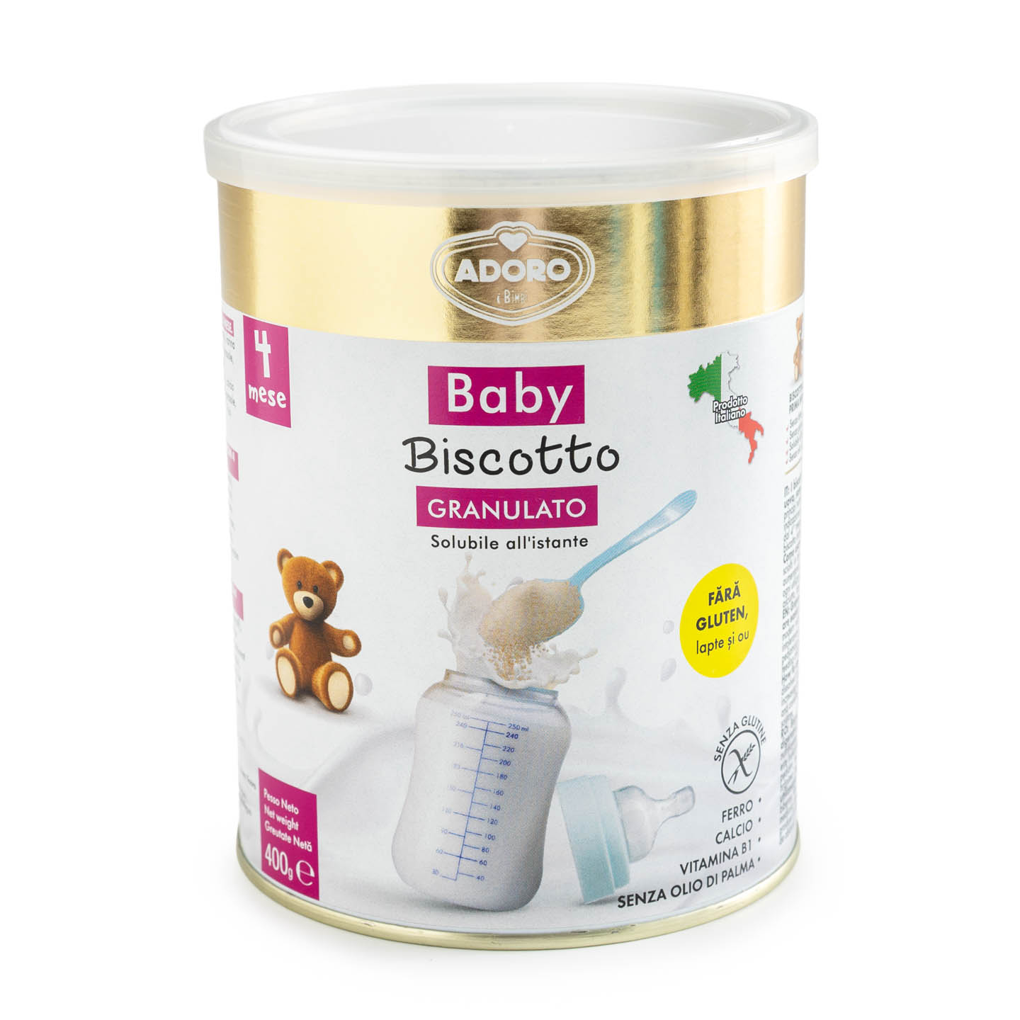Biscuiți granulați pentru bebeluși, fara gluten Adoro 400g