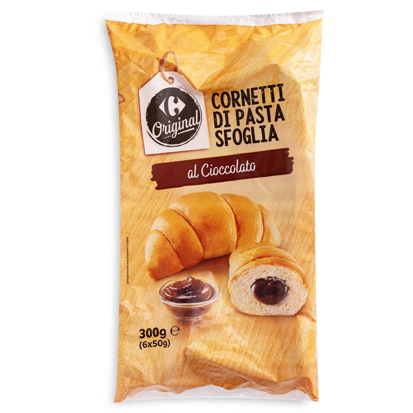 Croissante cu cremă de ciocolată Carrefour Original, 6x50g