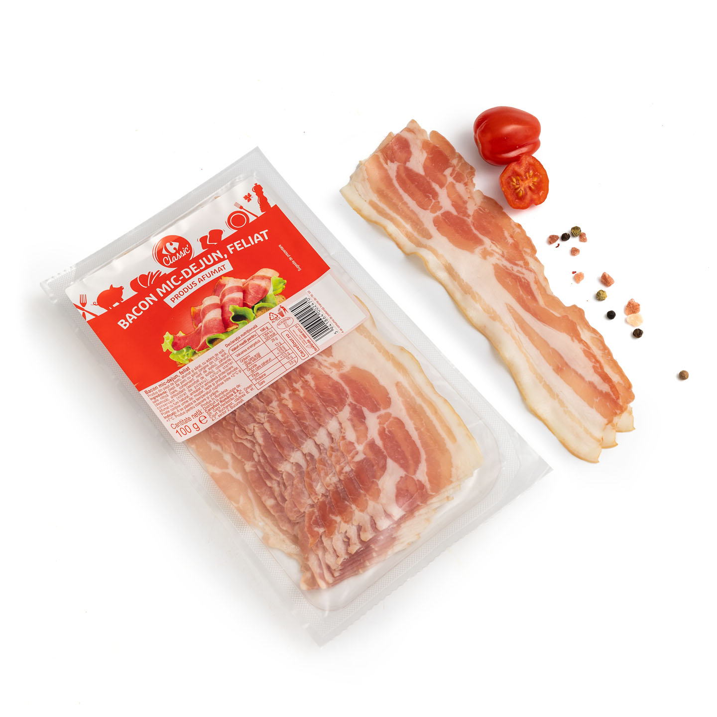Bacon mic dejun Carrefour Classic 100g