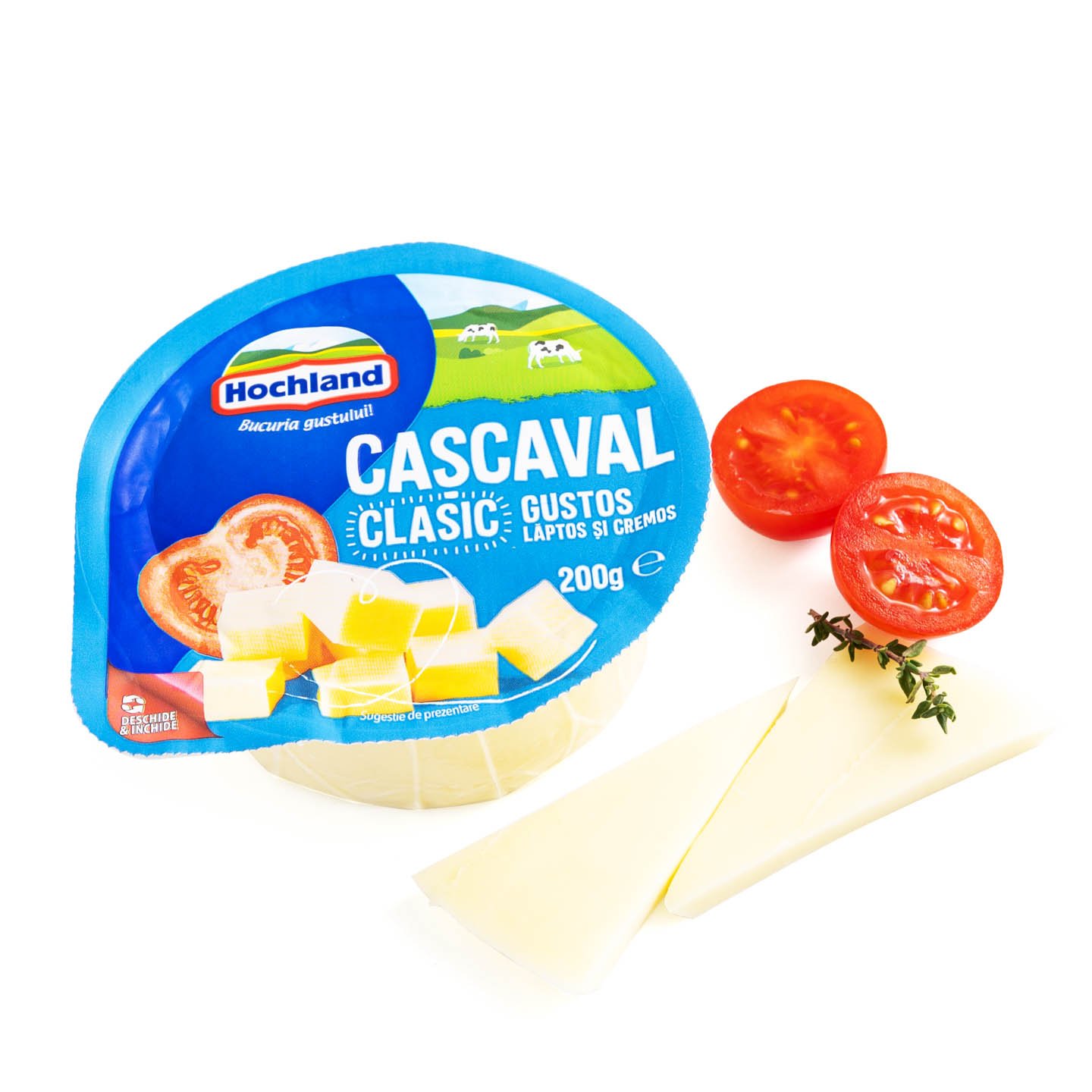 Cașcaval rotund, natur Hochland 200g