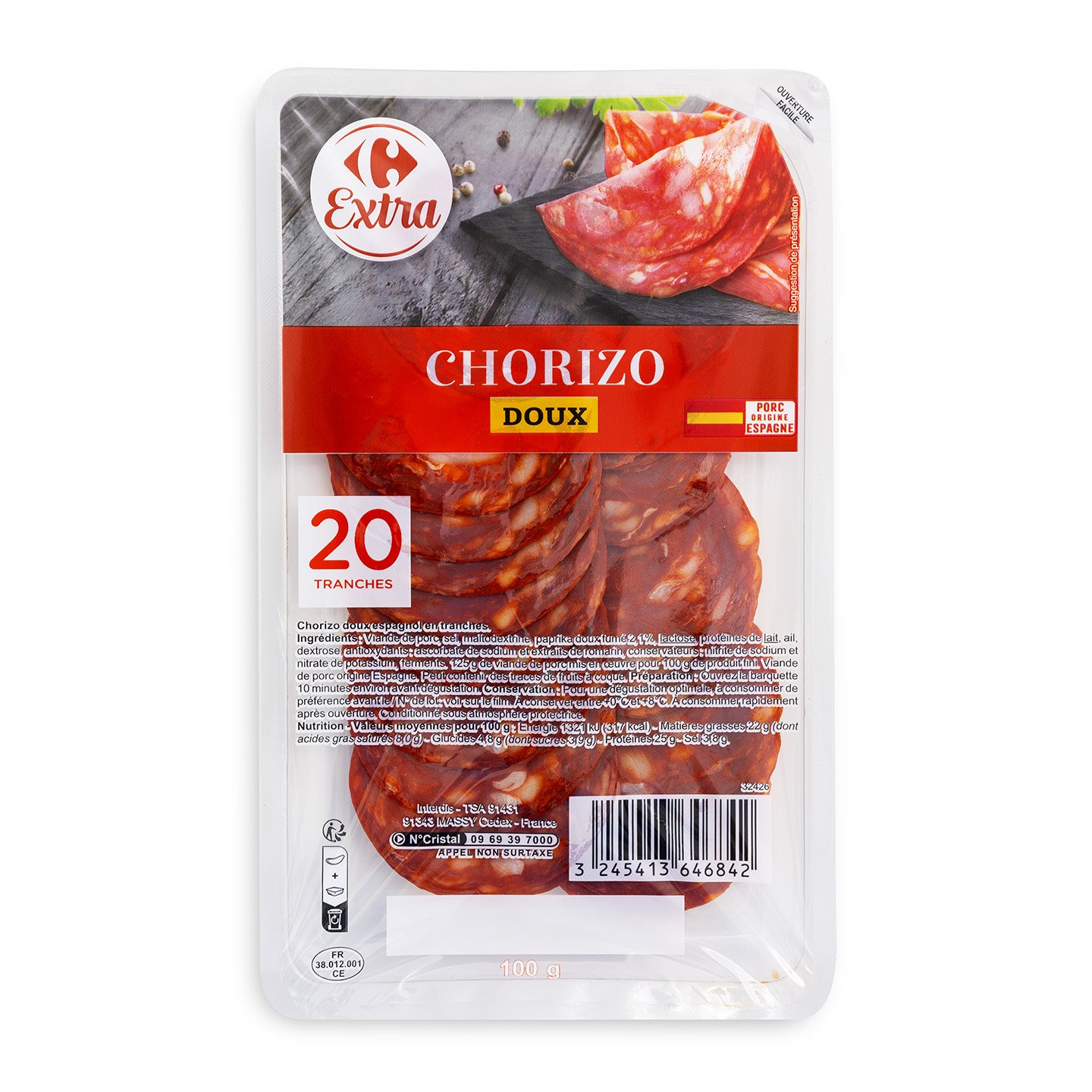 Chorizo Carrefour Extra 150g