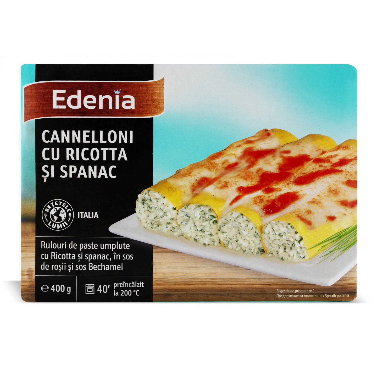 Cannelloni riccota/vită Edenia 400g