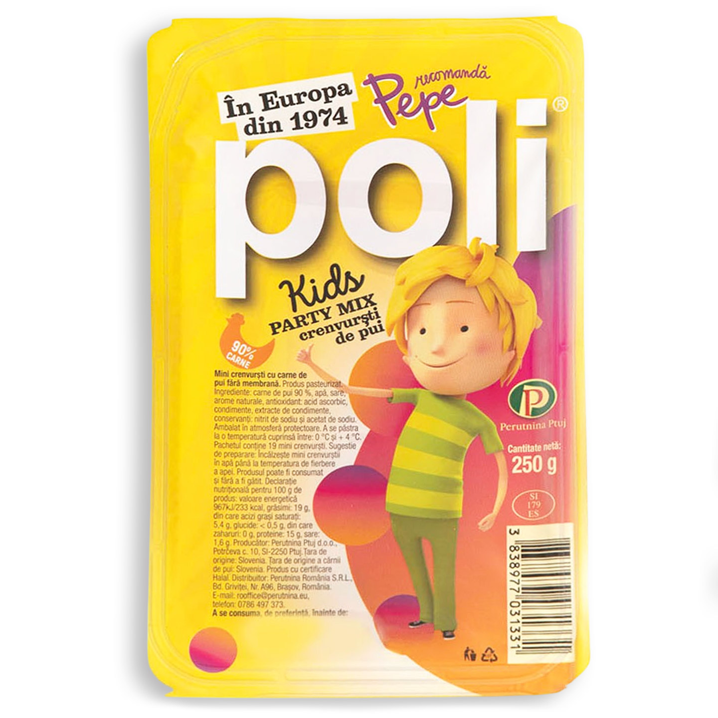 Mini crenvurști de pui Party Mix Pepe 250g