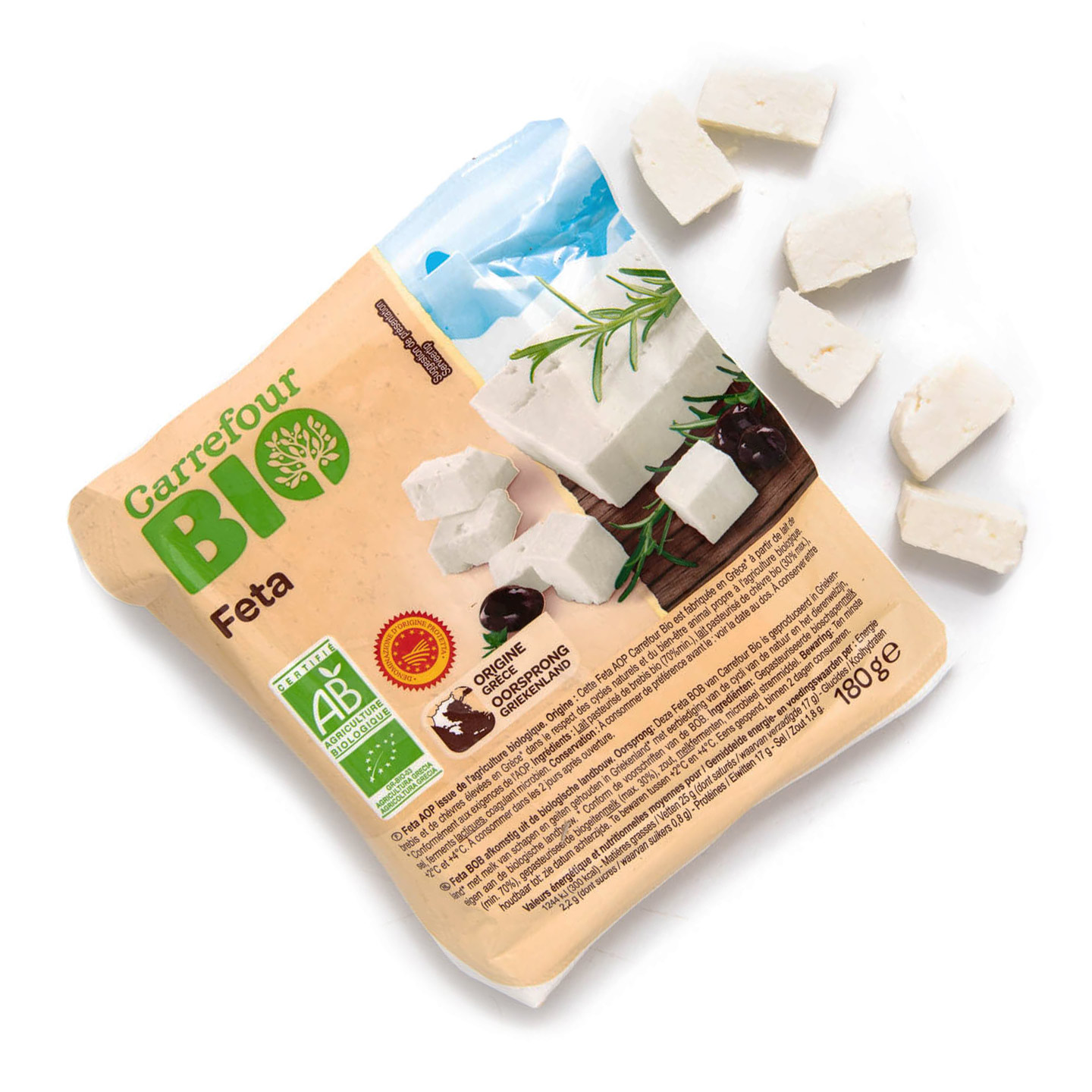 Brânză Feta Carrefour Bio 180g