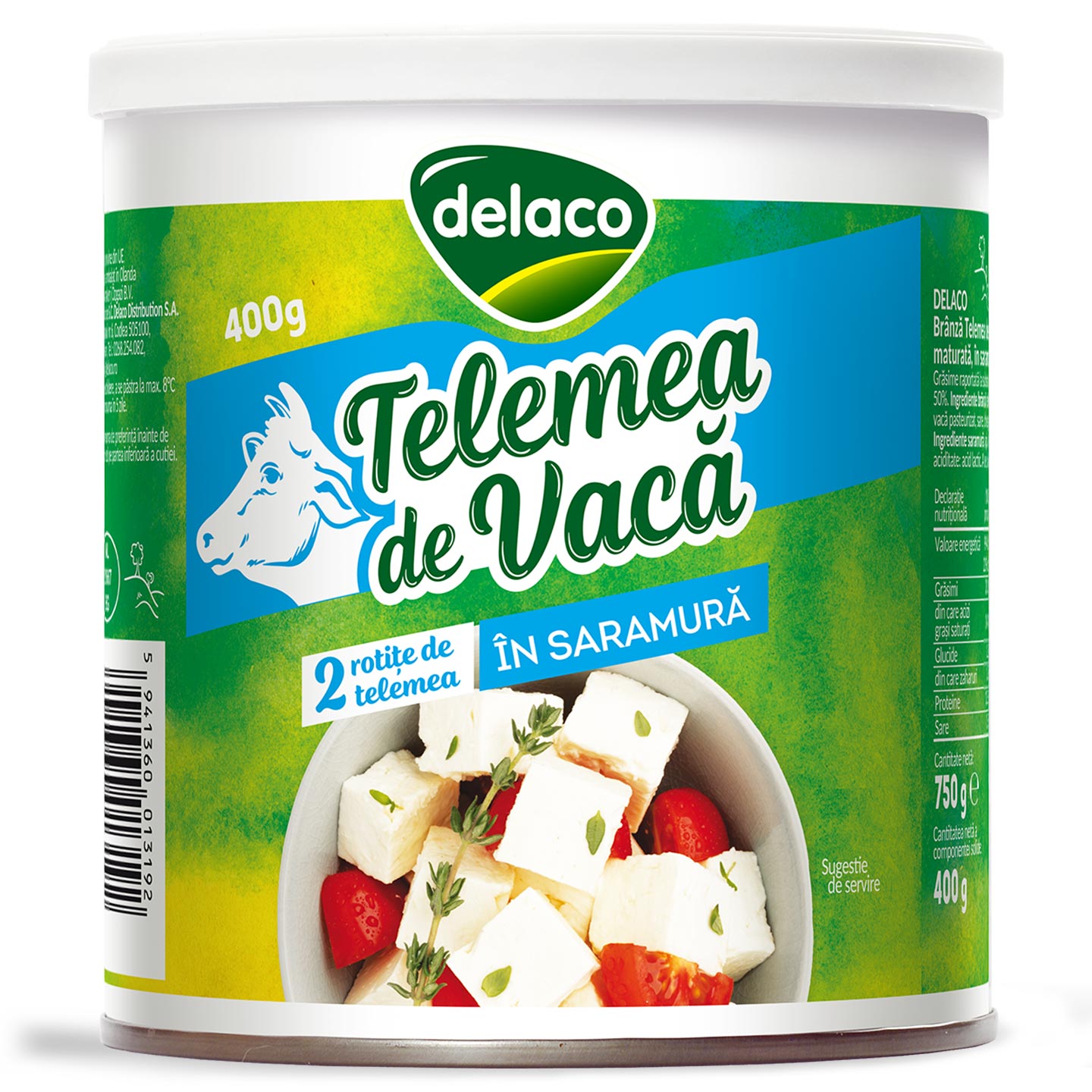 Telemea de vacă Delaco 400g
