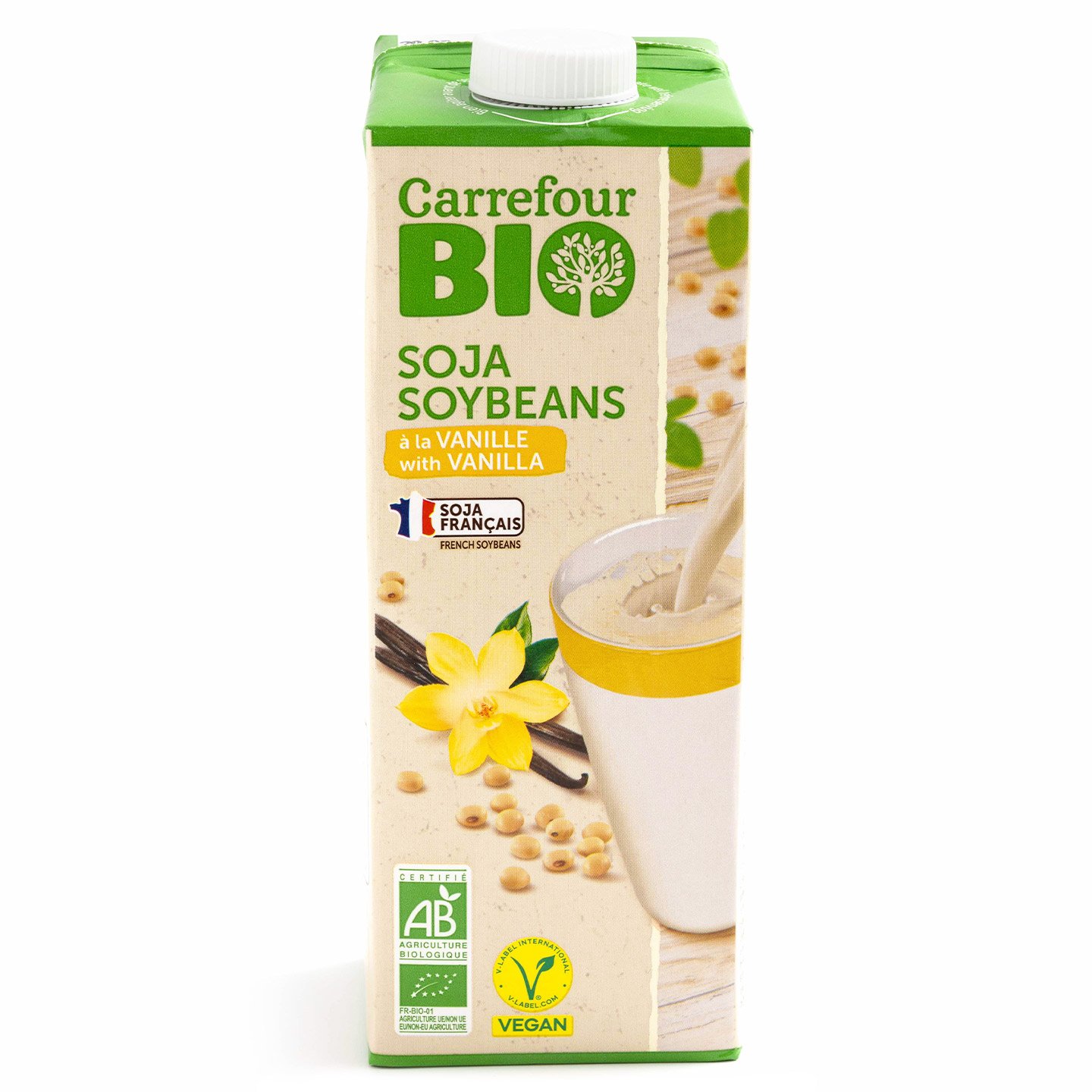 Băutură vegetală de soia și aromă de vanilie Carrefour Bio 1L