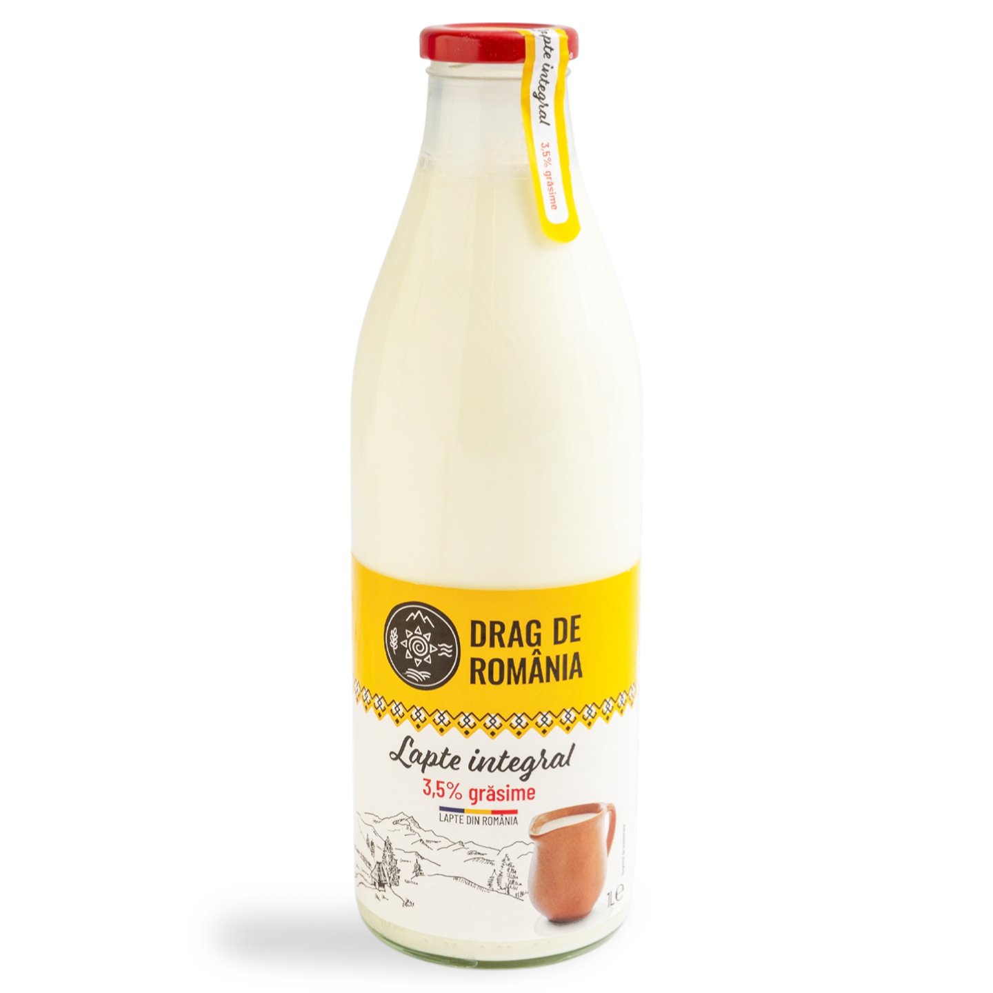 Lapte, 3.5% grăsime Drag de România 1L