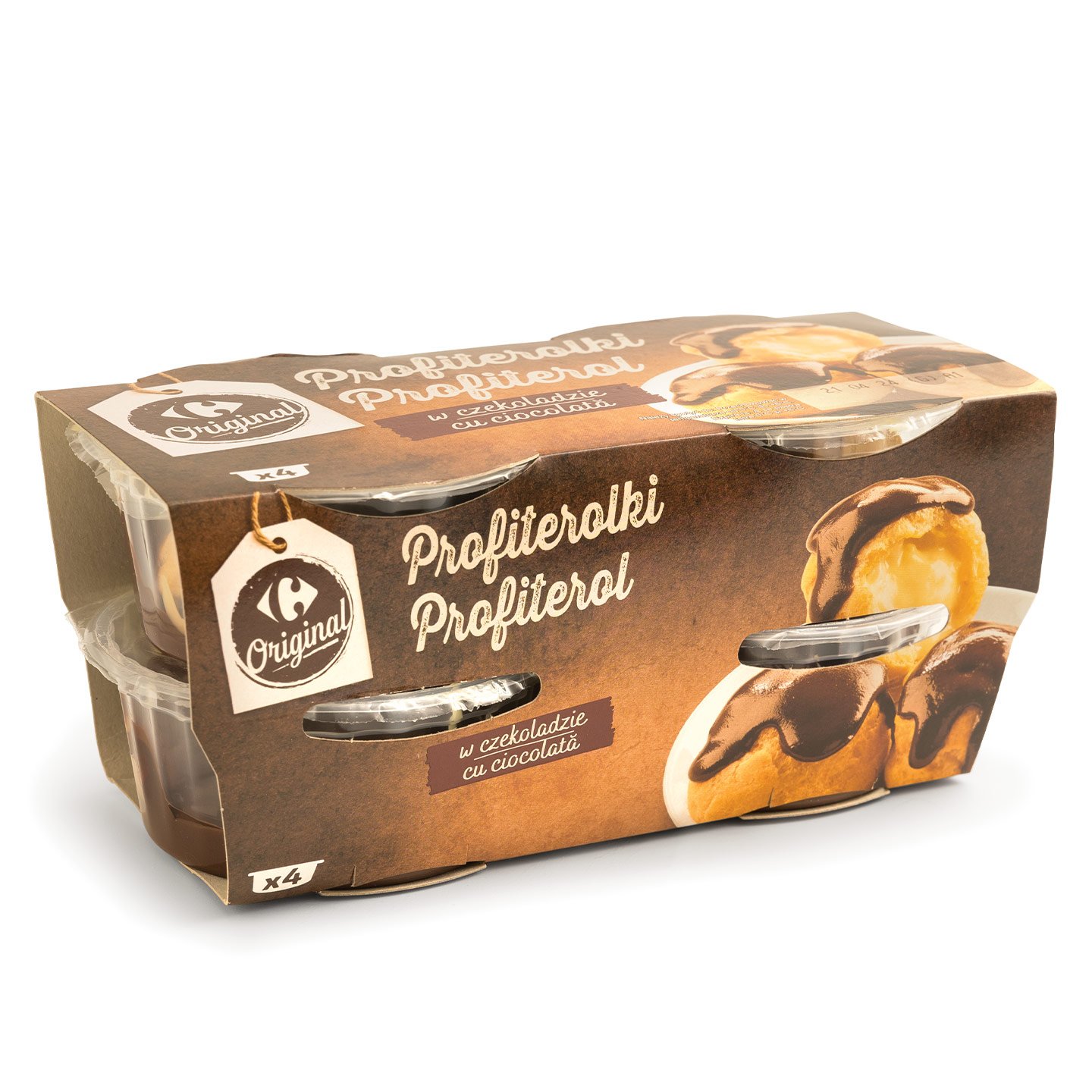 Pofiterol cu ciocolată Carrefour 4x90g
