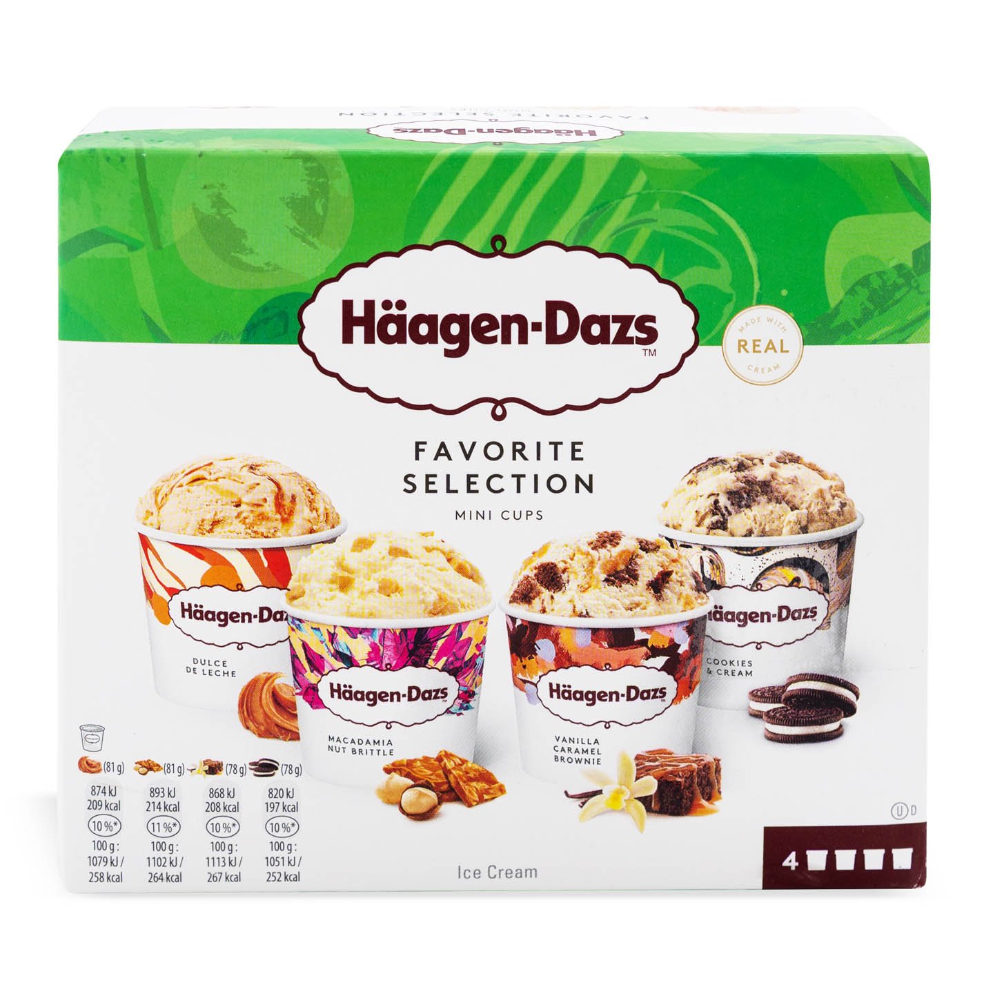 Inghețată Haagen Dazs colecția favorita 4x95ml