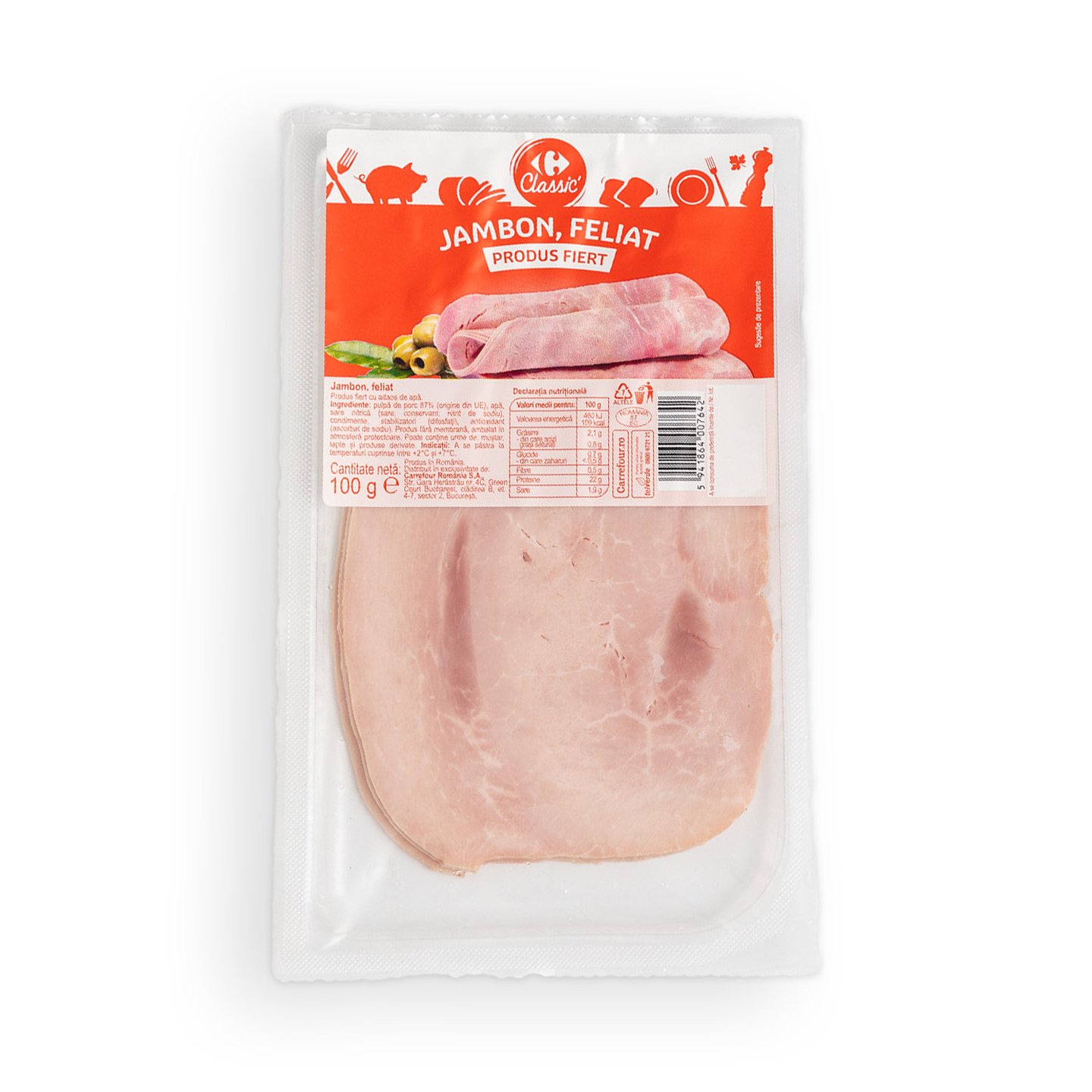 Jambon feliat Carrefour Classic 100g