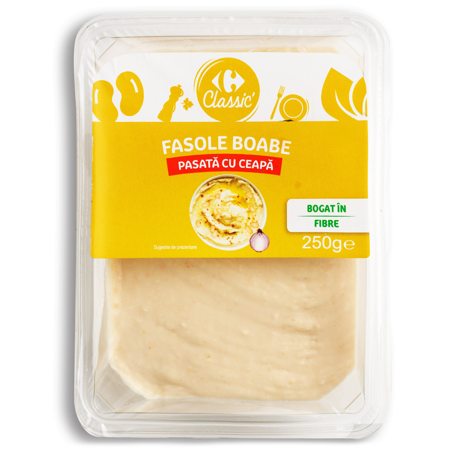 Fasole boabe pasată cu ceapă Carrefour Classic 250g