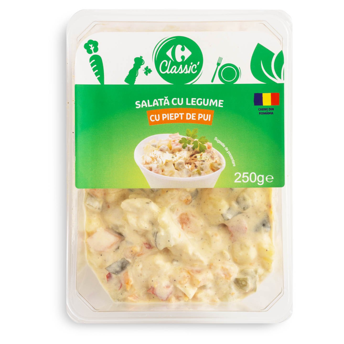 Salată cu legume și piept de pui Carrefour Classic 250g