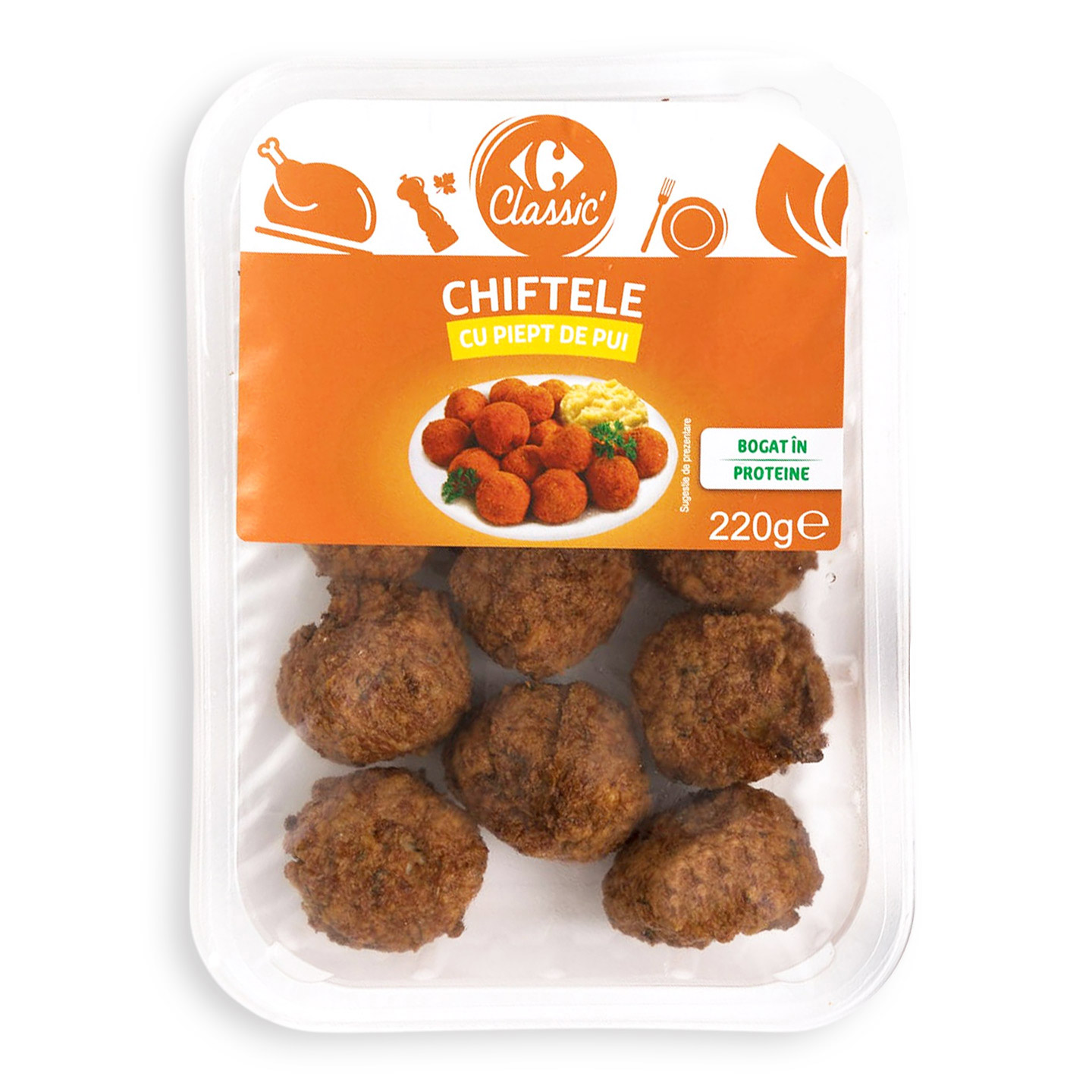 Chiftele cu piept de pui Carrefour Classic 220g