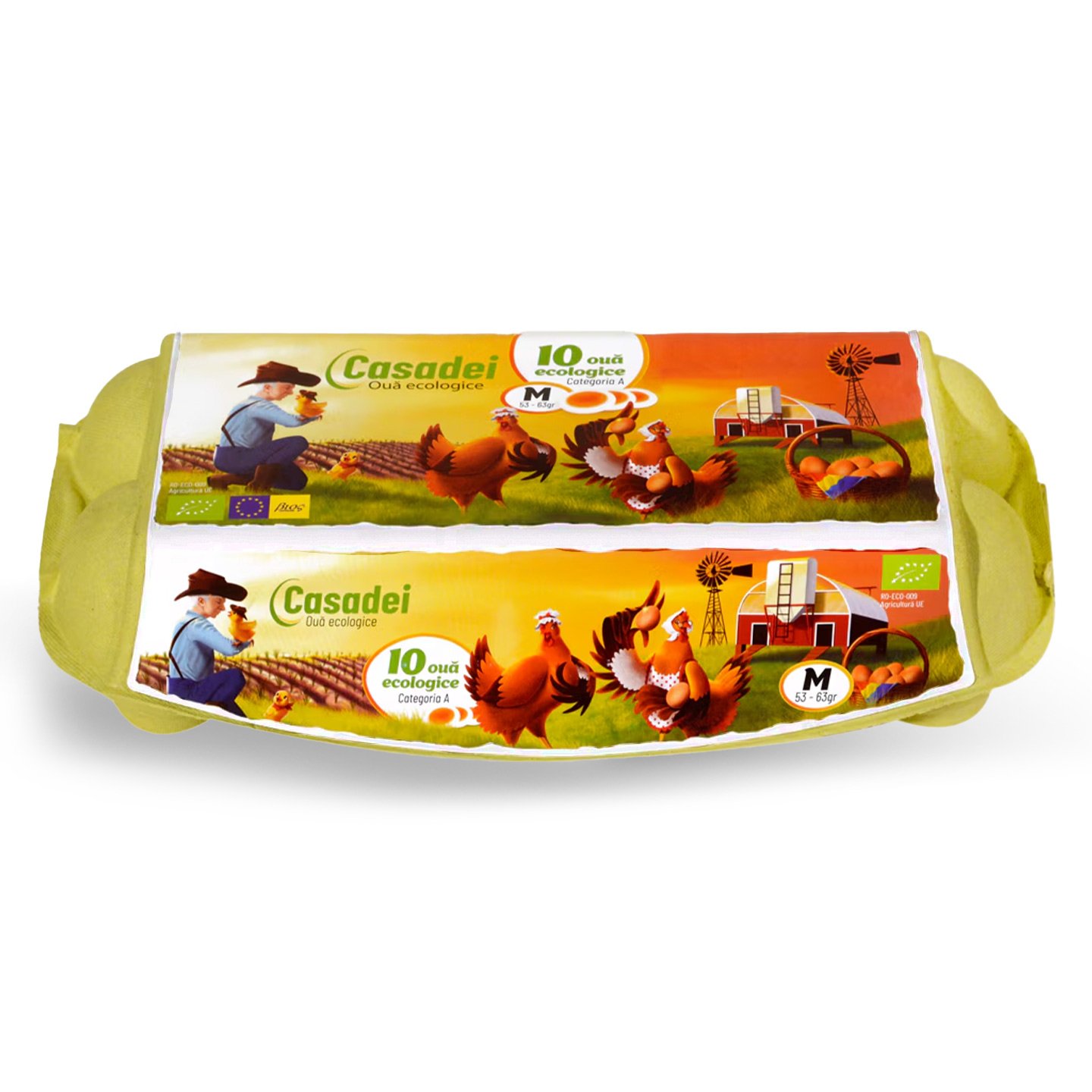 Ouă ecologice mărimea M, cod 0 Casadei 10 bucăți