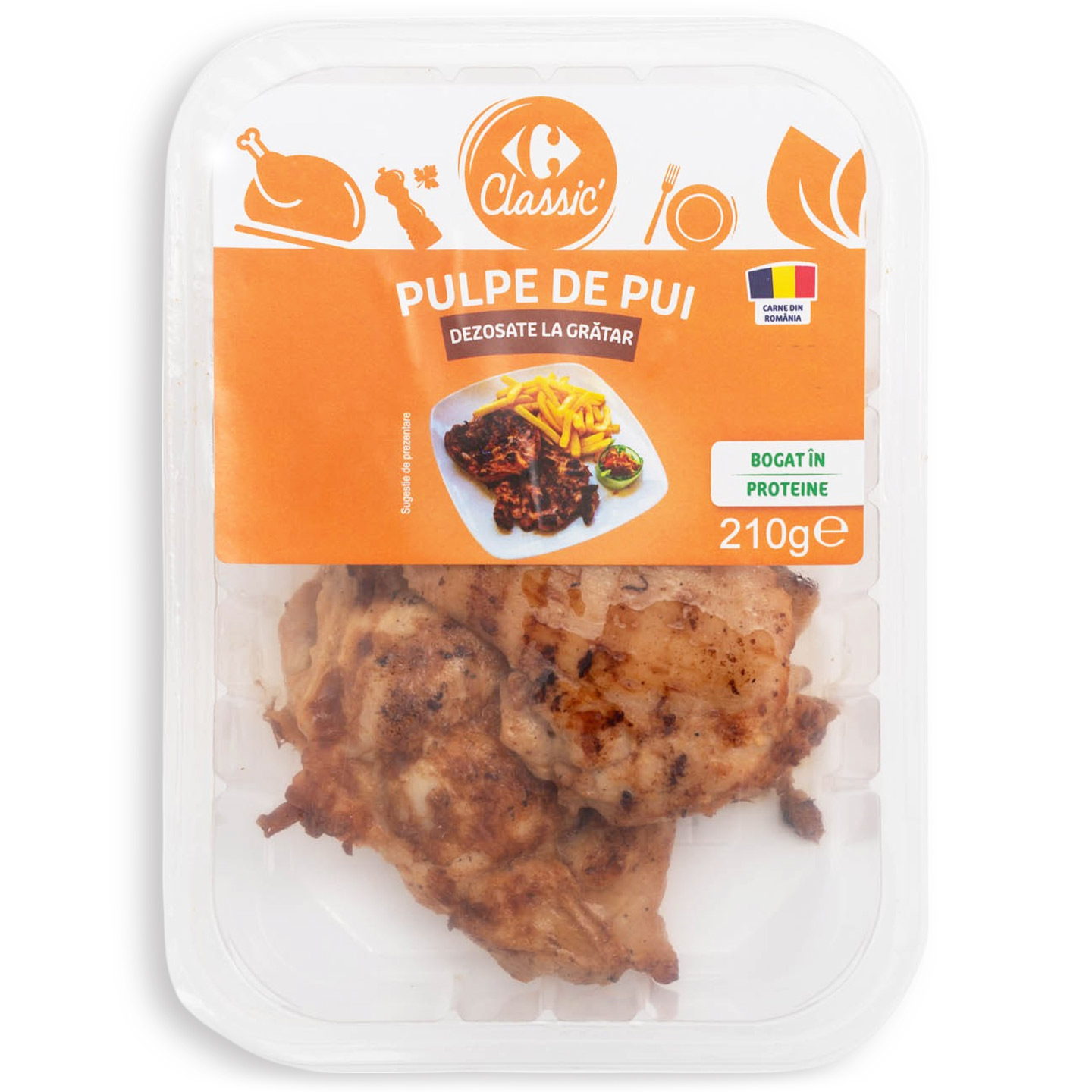 Pulpe pui dezosate la grătar Carrefour Classic 210g