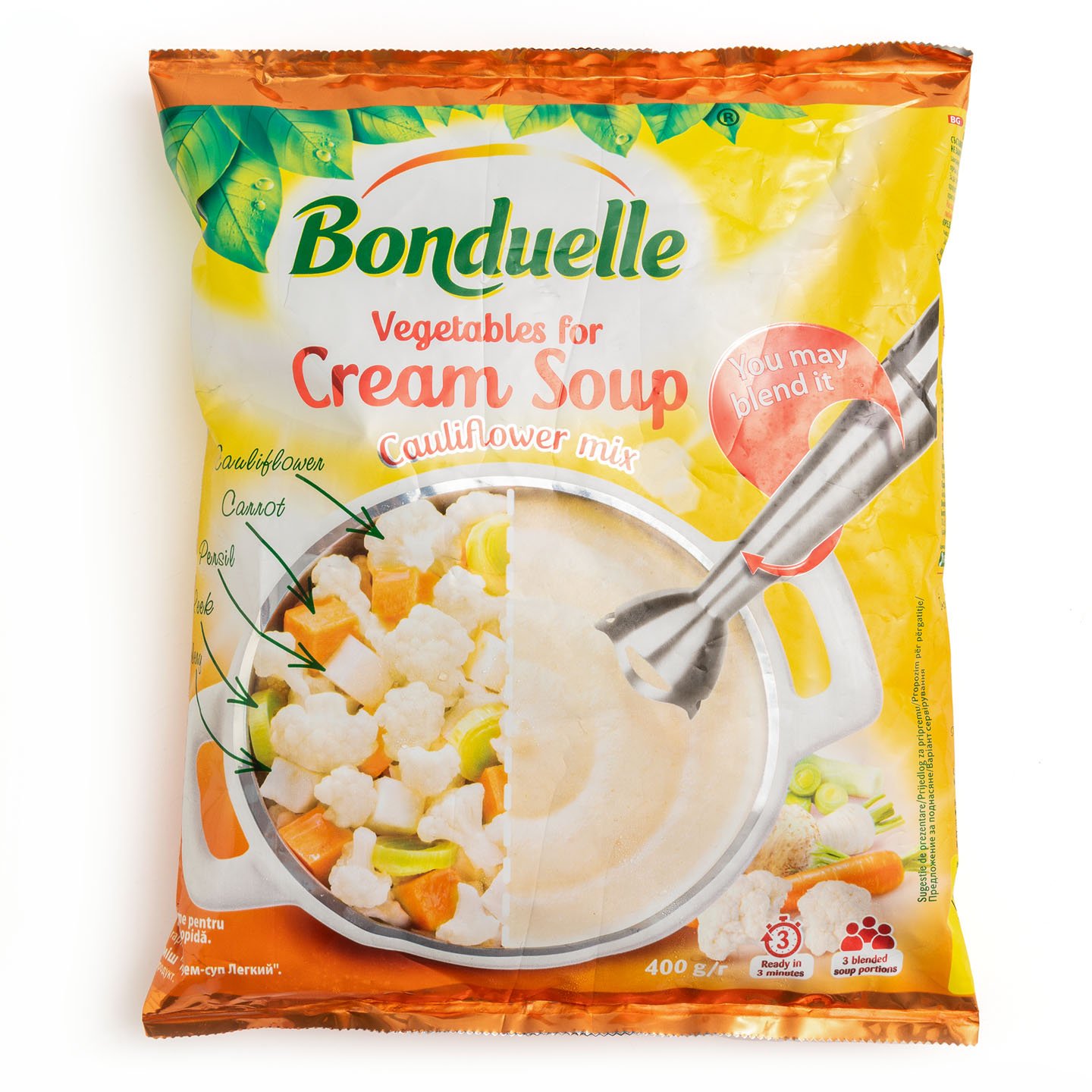 Supă cremă de conopidă / dovleac / legume verzi Bonduelle 400g
