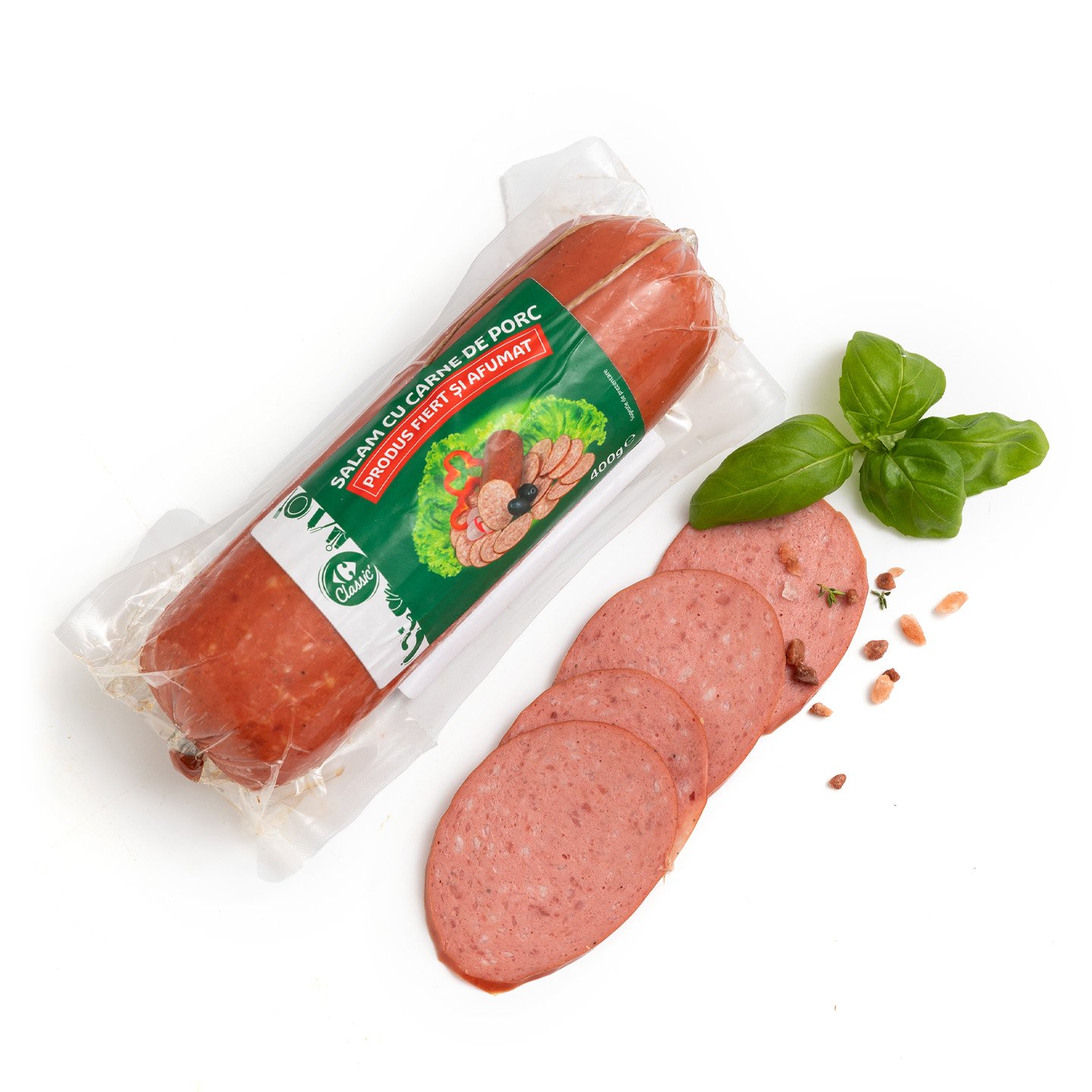 Salam cu carne de porc Carrefour Classic 400g