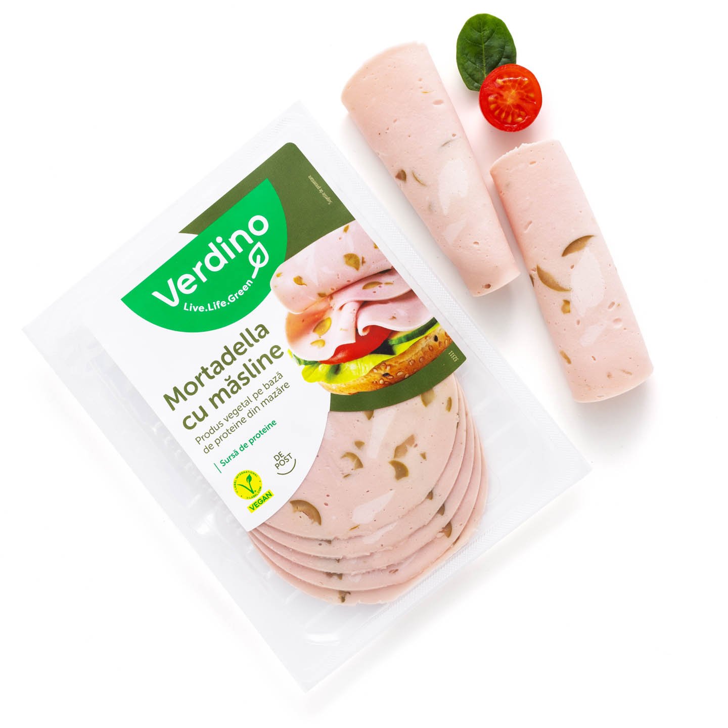 Mortadella vegetală cu fistic Verdino 80g