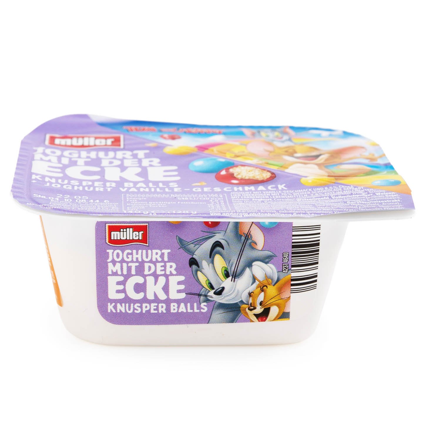 Iaurt cu aromă de vanilie si biluțe Tom&Jerry Müller 140g