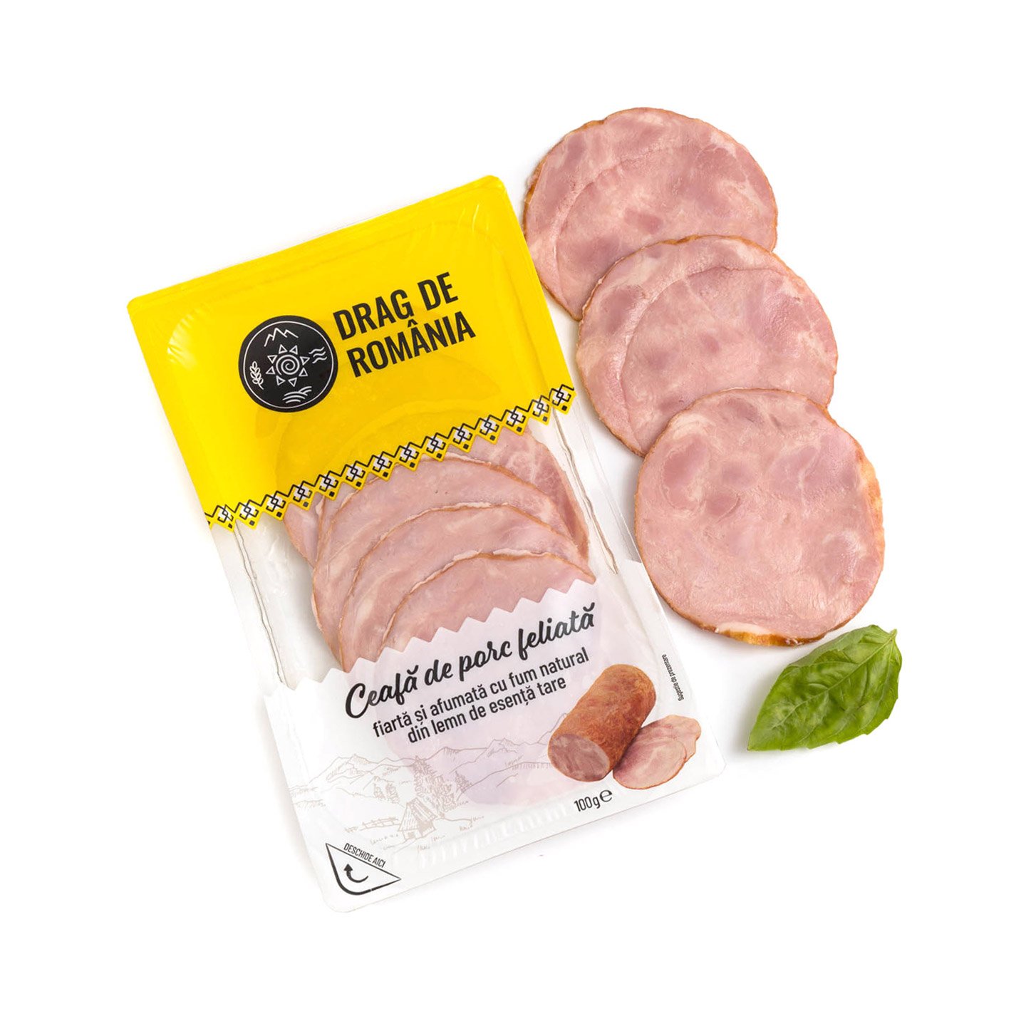 Ceafă de porc, feliată Drag de România 100g