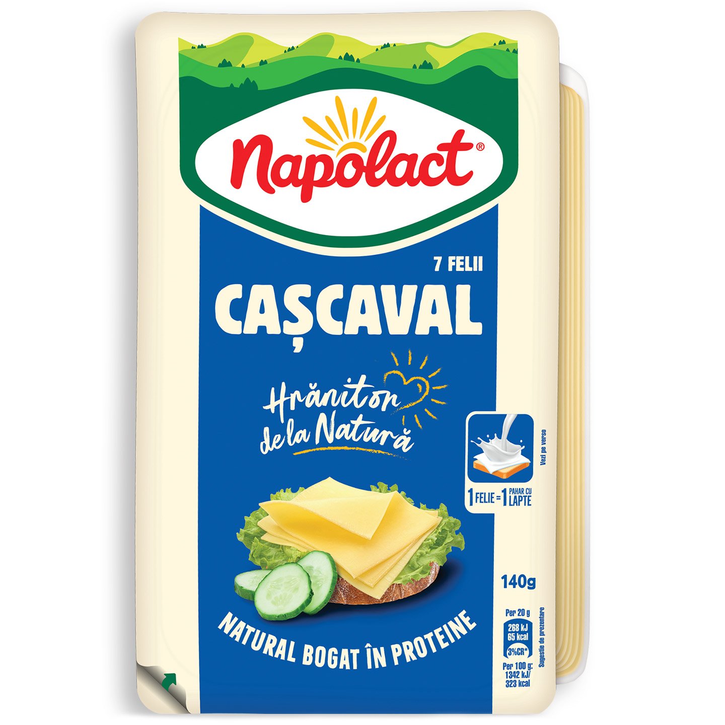 Cașcaval felii Napolact 140g