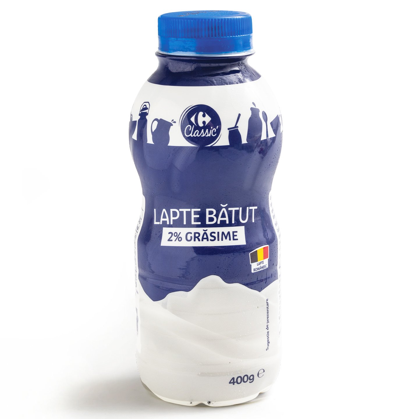 Lapte bătut, 2% grăsime Carrefour Classic 400g