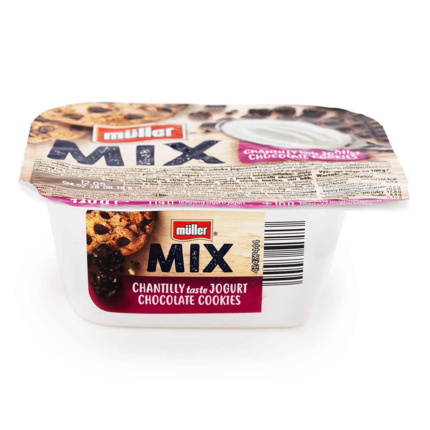 Iaurt cu gust de fursecuri și ciocolată Müller 130g, diverse arome