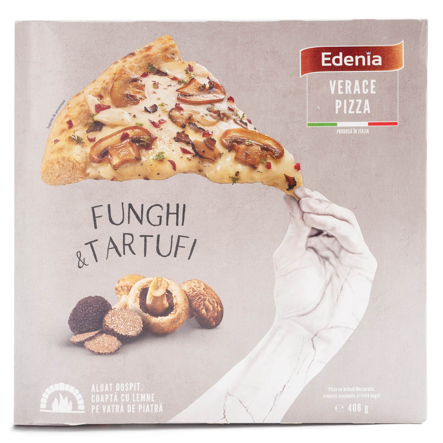 Pizza cu ciuperci și trufe Edenia 408g