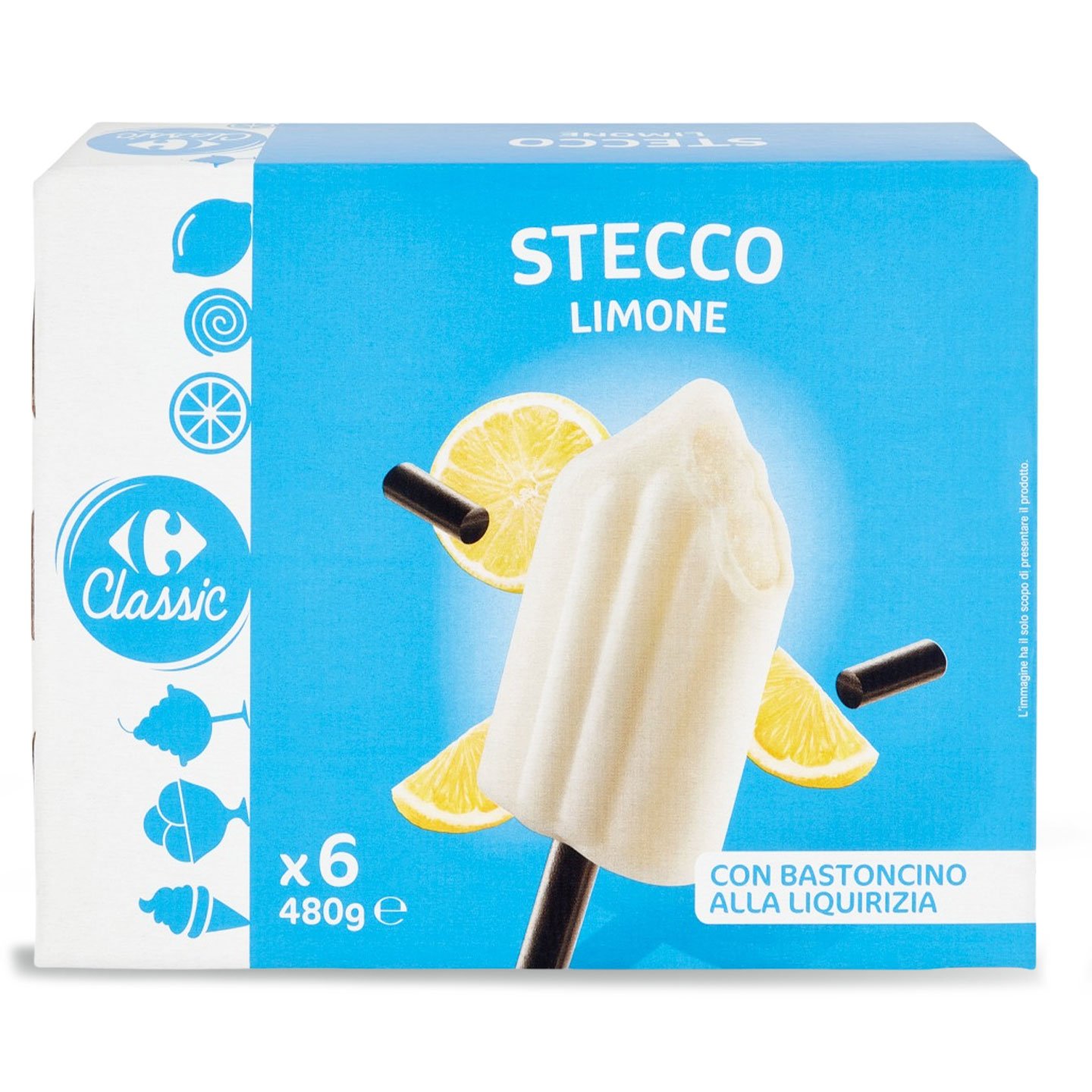 Inghetată cu lămâie Carrefour 6X80G