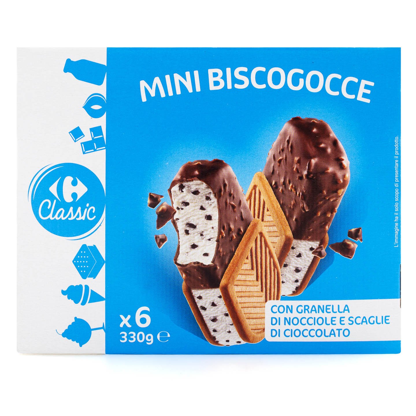Înghețată cu ciocolată si alune Carrefour Classic 6x55g, per pachet